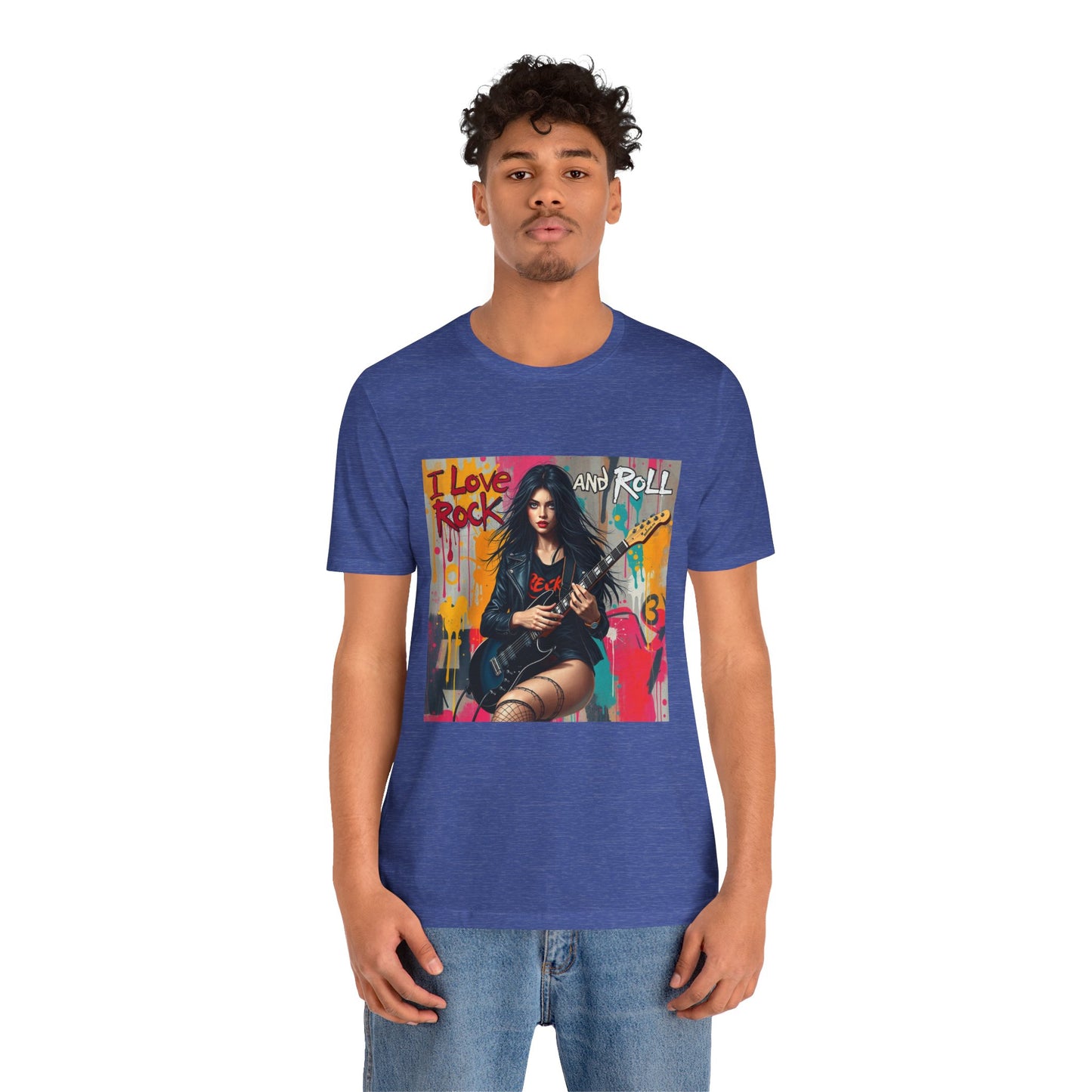 I Love Rock and Roll Abstract T-Shirt 1