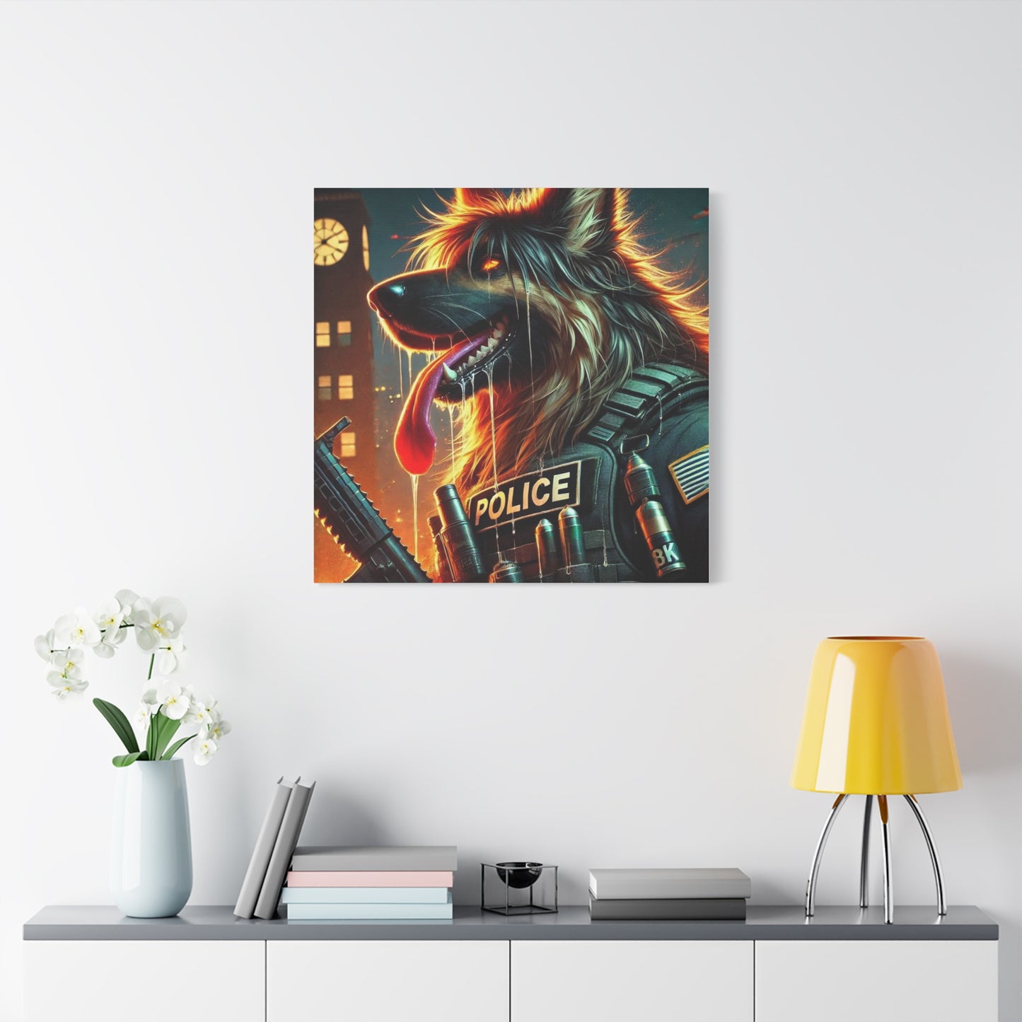 Canvas Print -Police Dog Wall Art