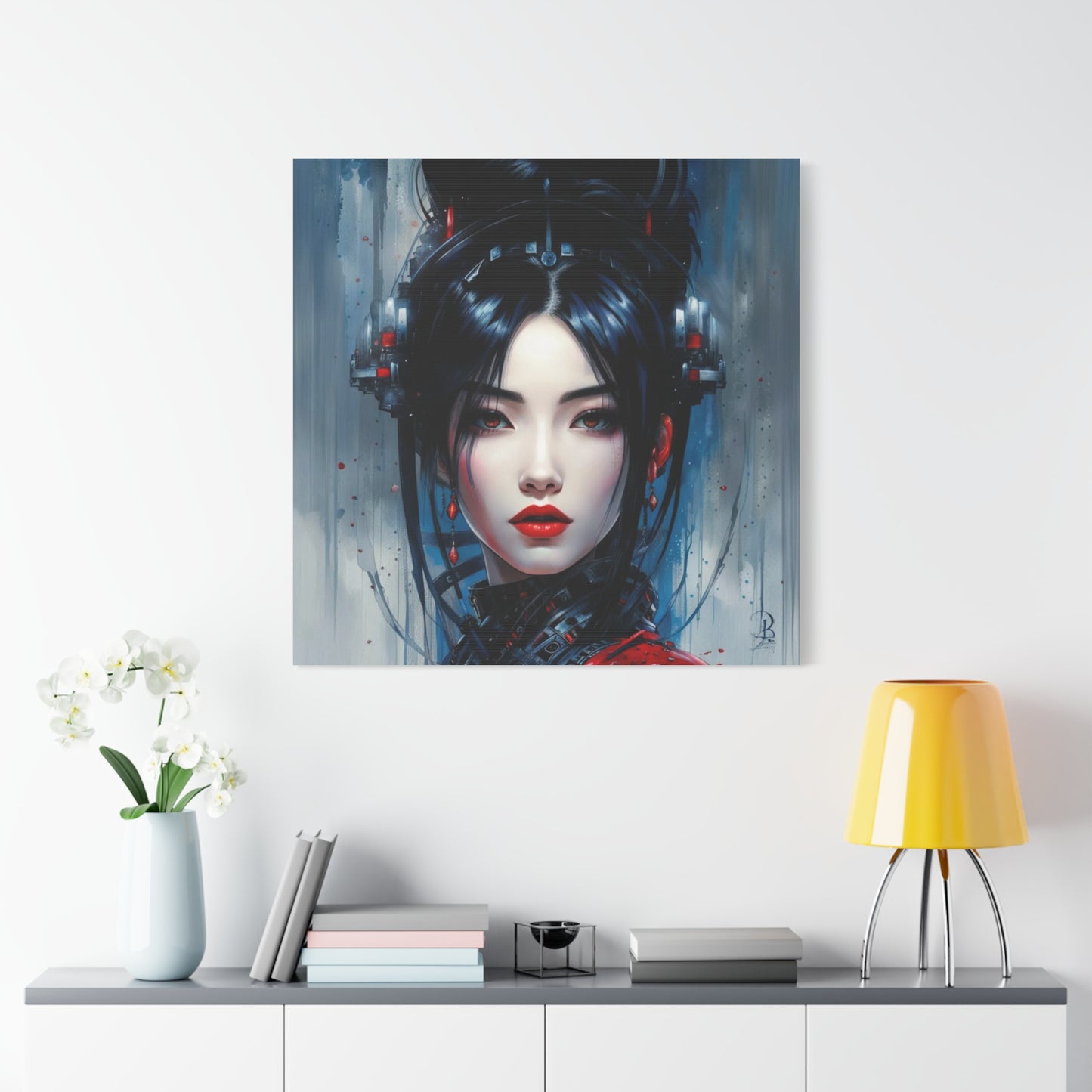 Beautiful ScFi Woman  Asian Abstract Art