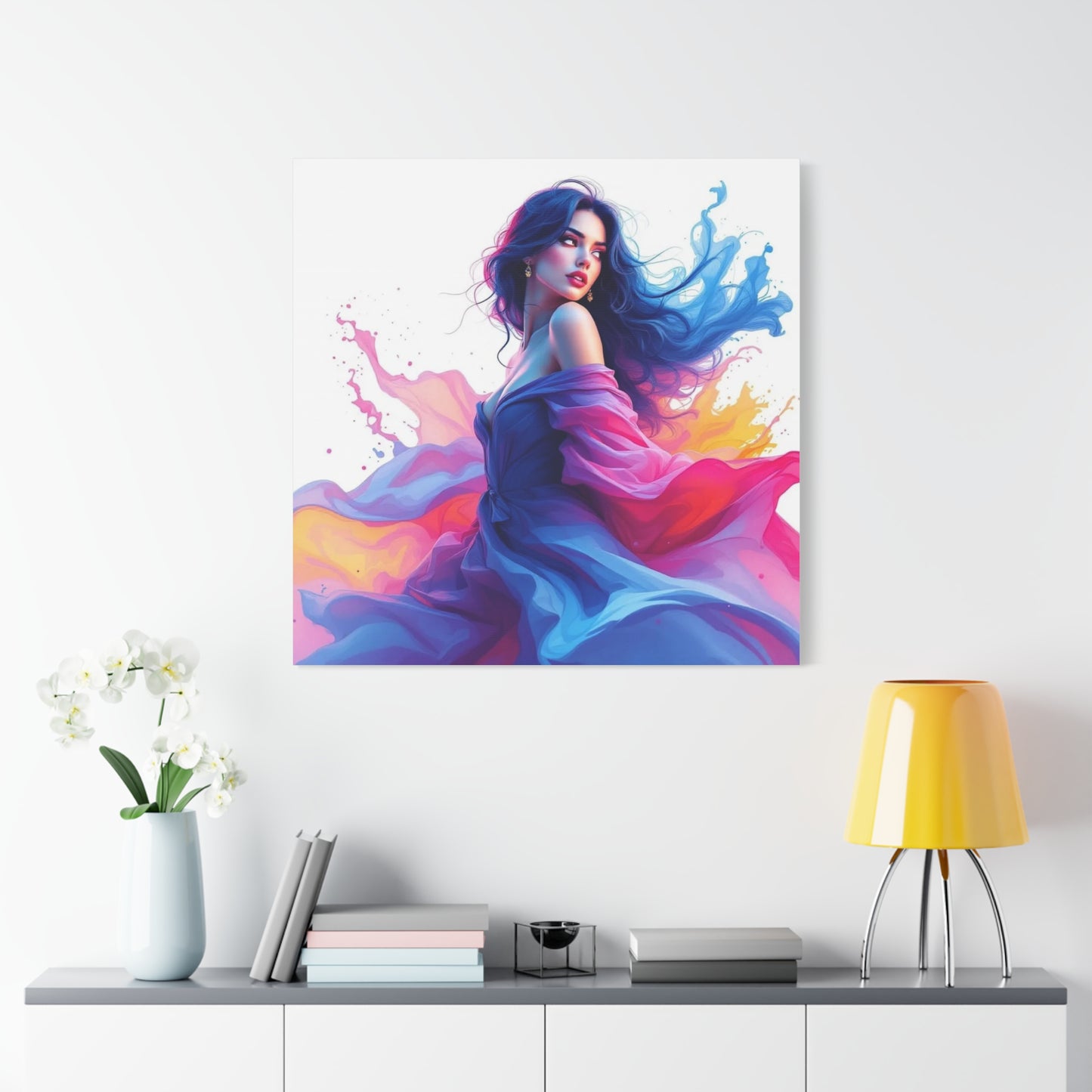 Beautiful Lady in Color Abstract Art