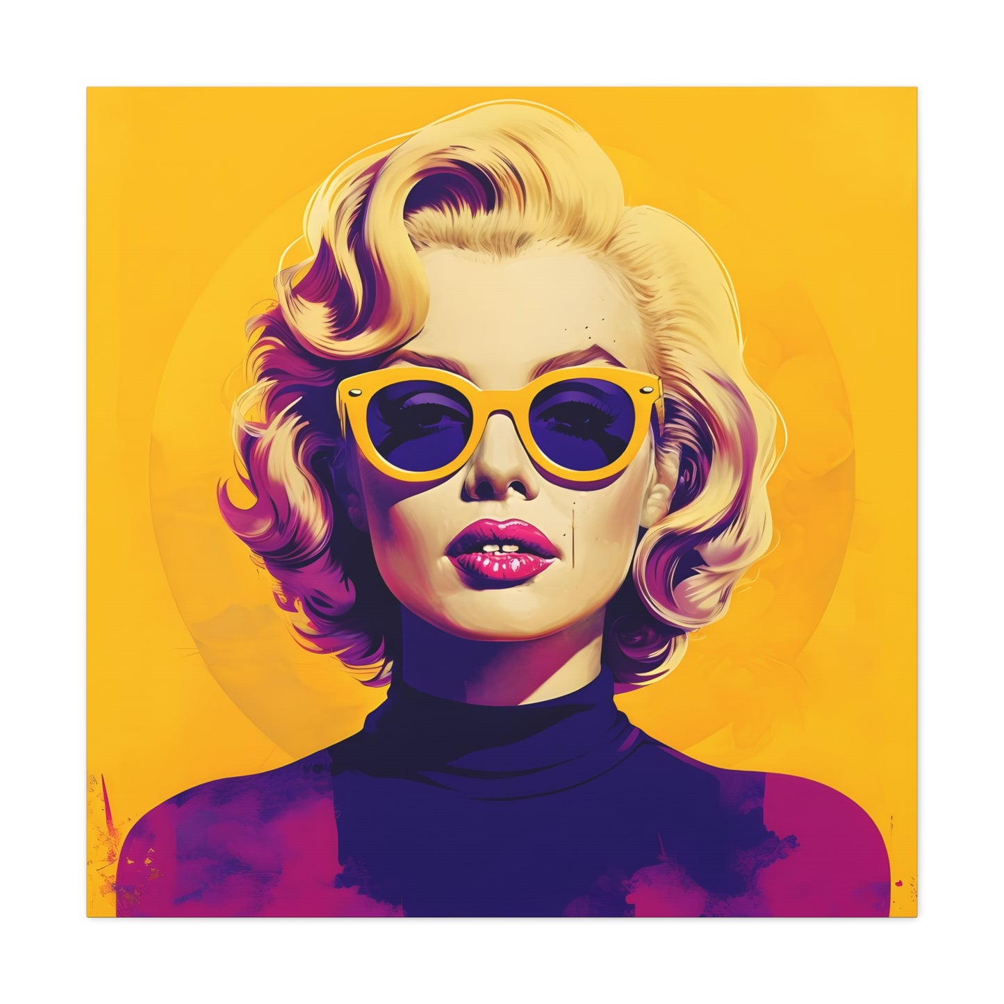 Canvas Print -Marilyn Monroe w Sunglasses Abstract Art 1