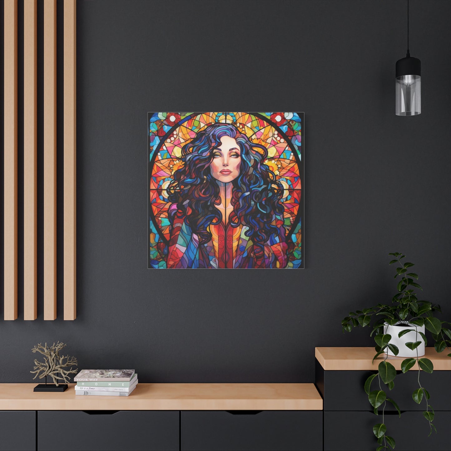 Canvas Print -Cher Stained Glass Wall Art