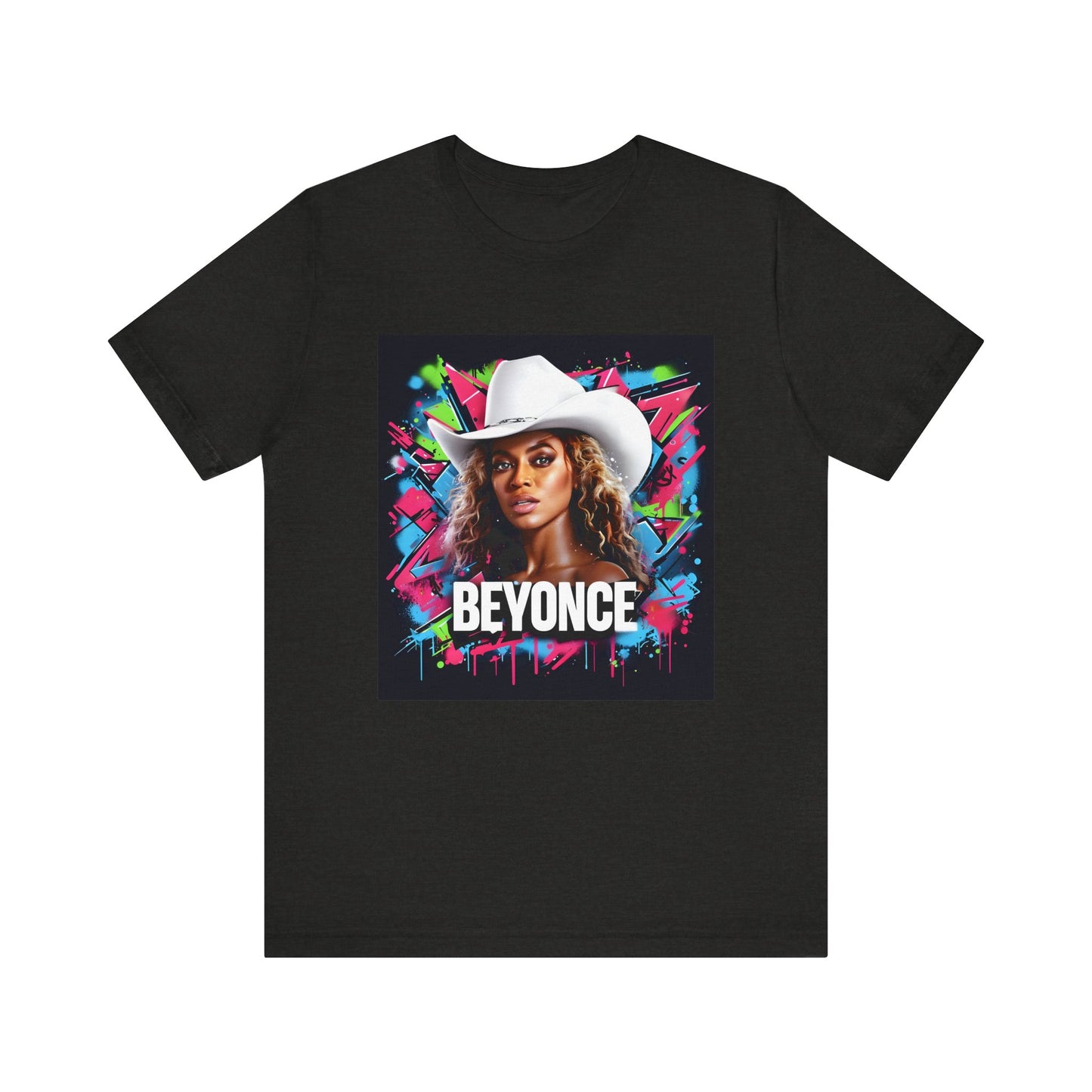 Beyonce W Cowboy Hat Graffiti Music Tee