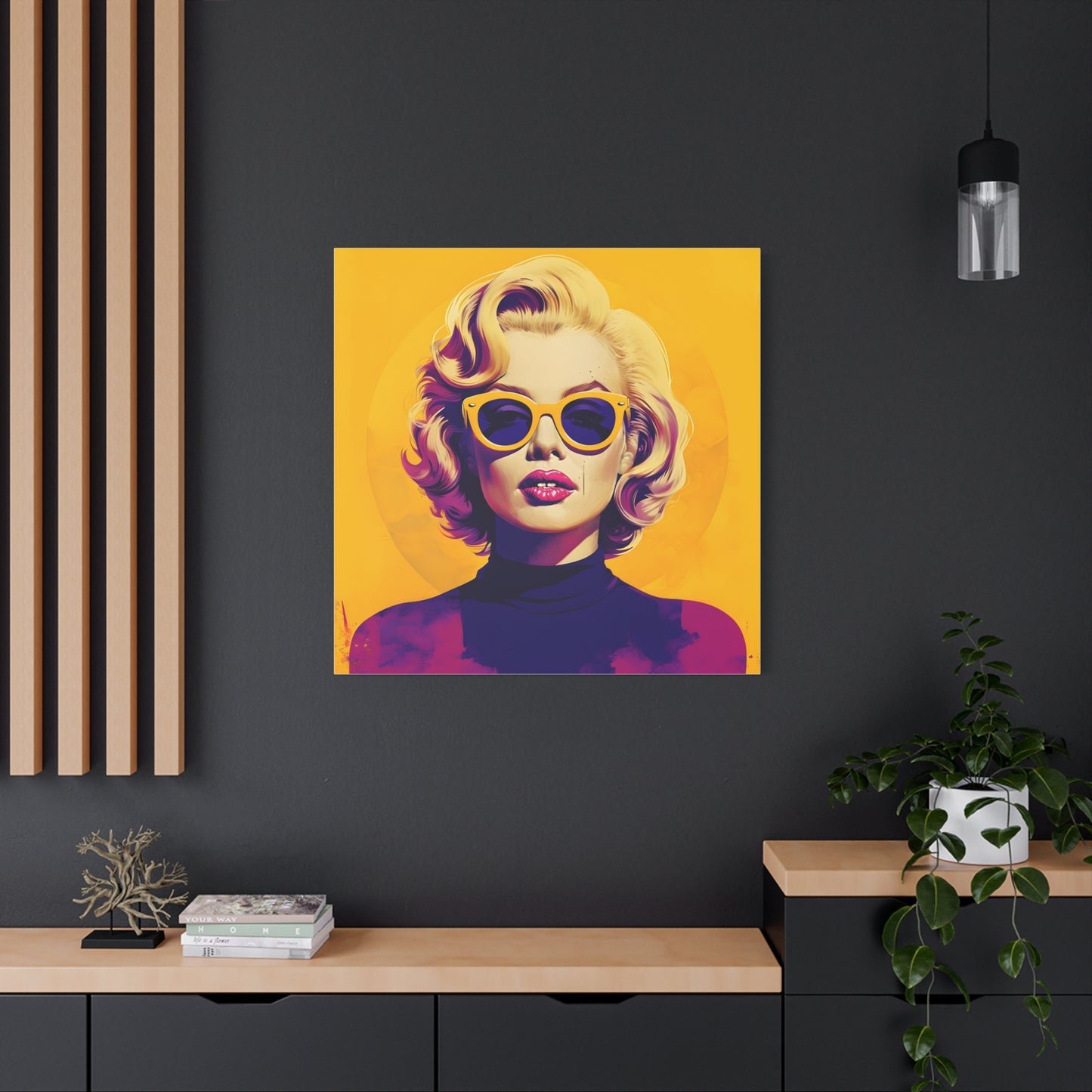 Canvas Print -Marilyn Monroe w Sunglasses Abstract Art 1