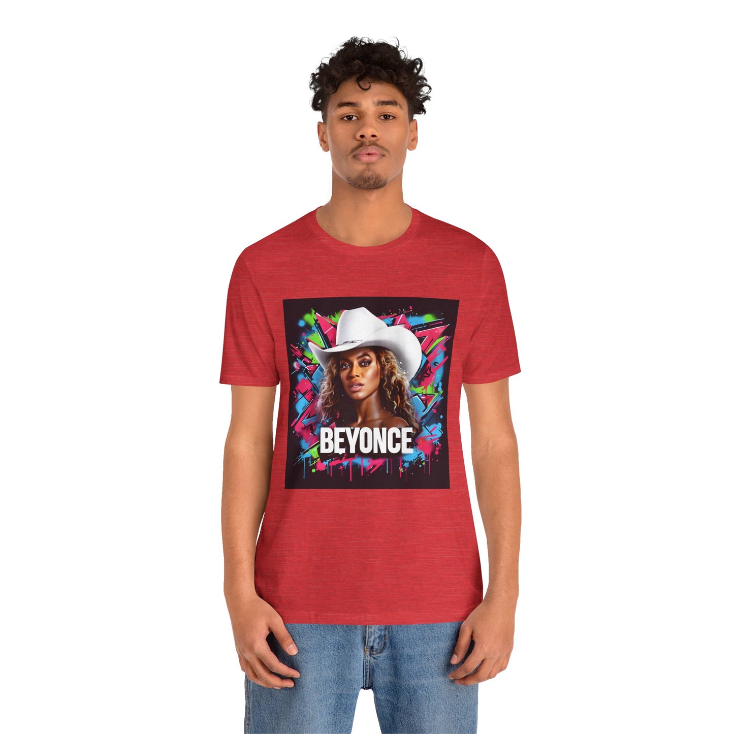 Beyonce W Cowboy Hat Graffiti Music Tee