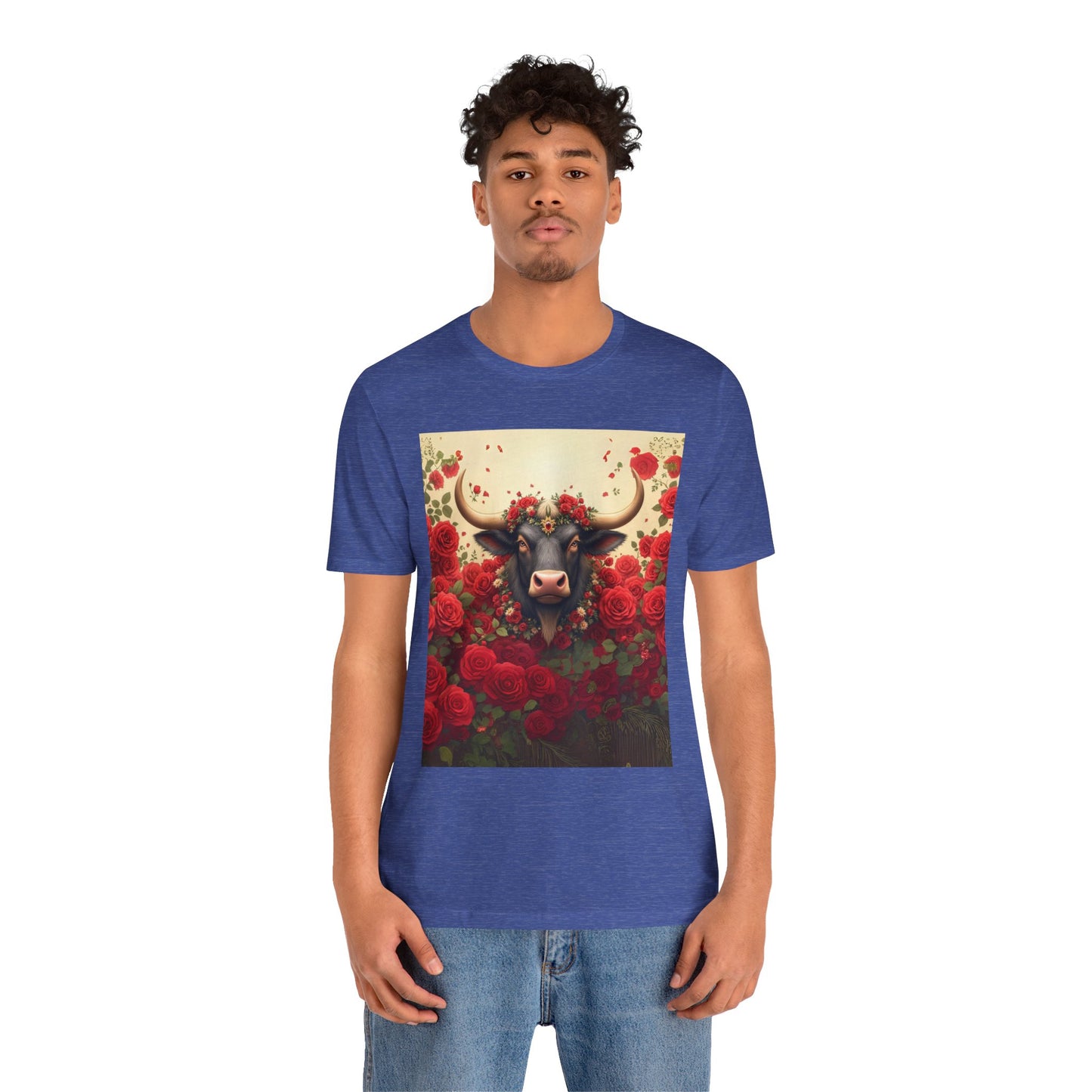 Red Rose Cow Tee