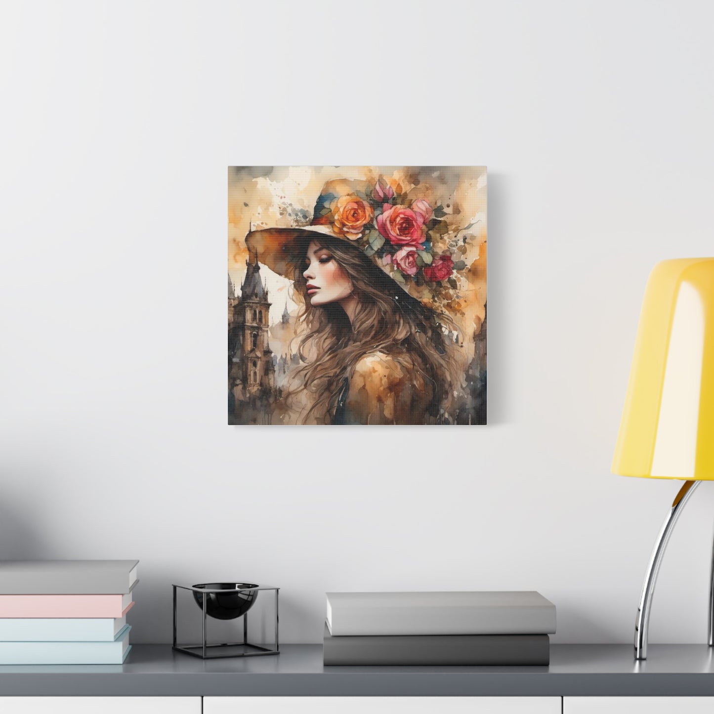 Beautiful Lady in a Hat Abstract Art