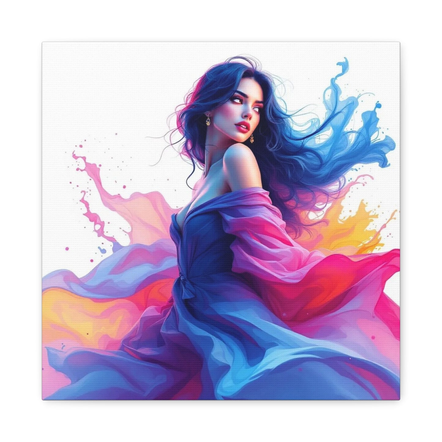 Beautiful Lady in Color Abstract Art