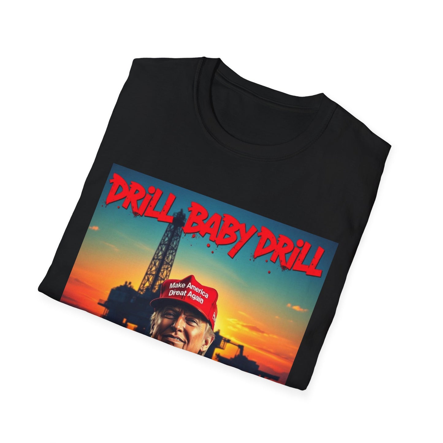 President Trump Drill Baby Drill Abstract T-Shirt