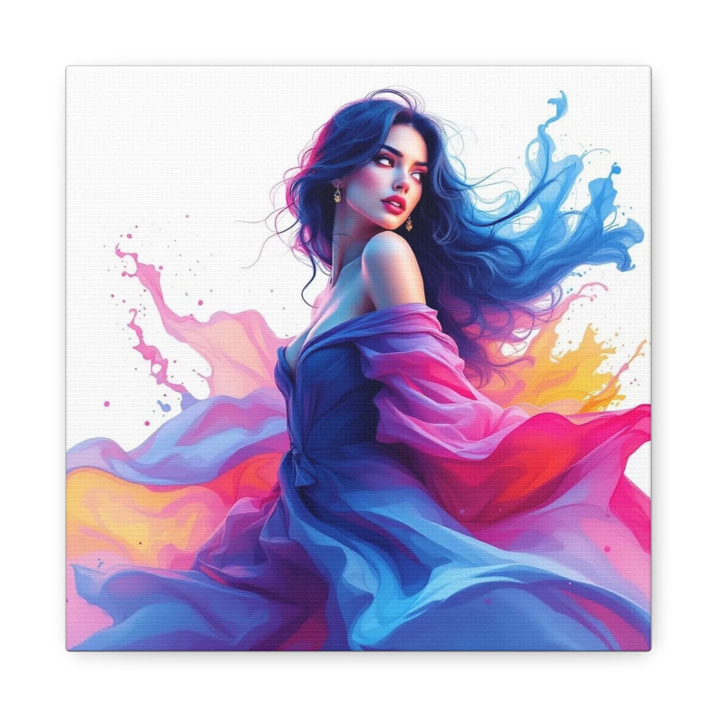 Beautiful Lady in Color Abstract Art