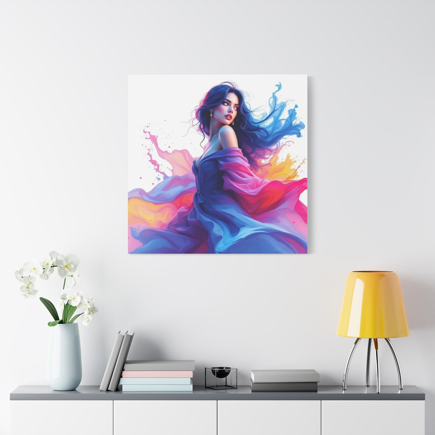 Beautiful Lady in Color Abstract Art