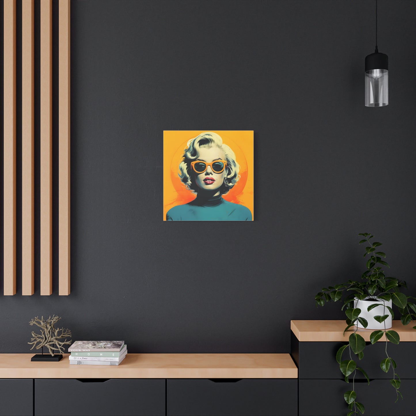 Canvas Print -Marilyn Monroe w Sunglasses Abstract Art 2