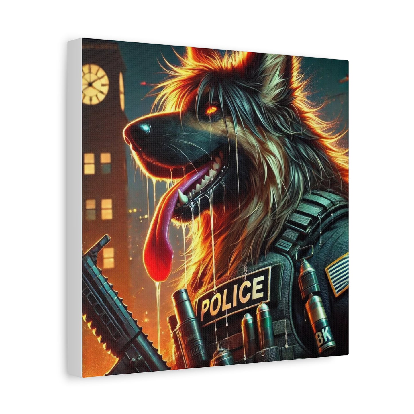 Canvas Print -Police Dog Wall Art