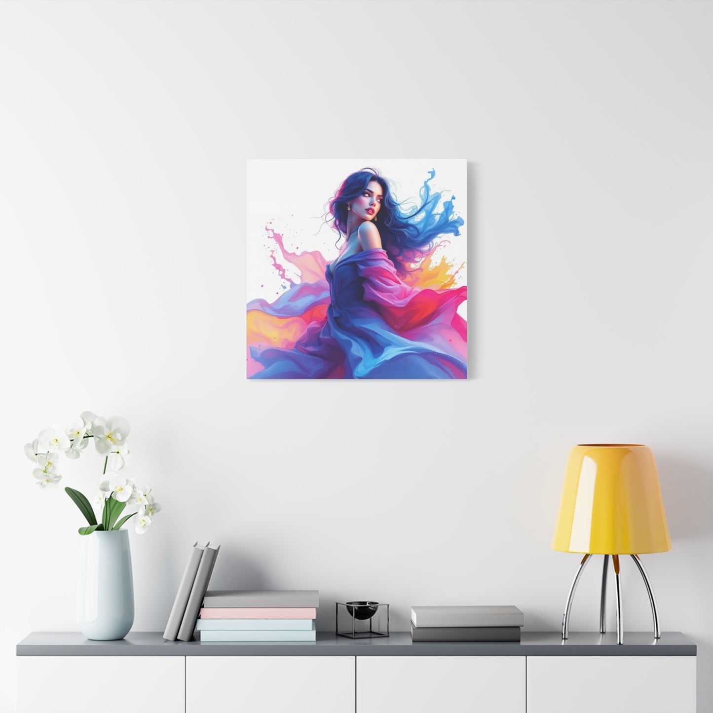 Beautiful Lady in Color Abstract Art