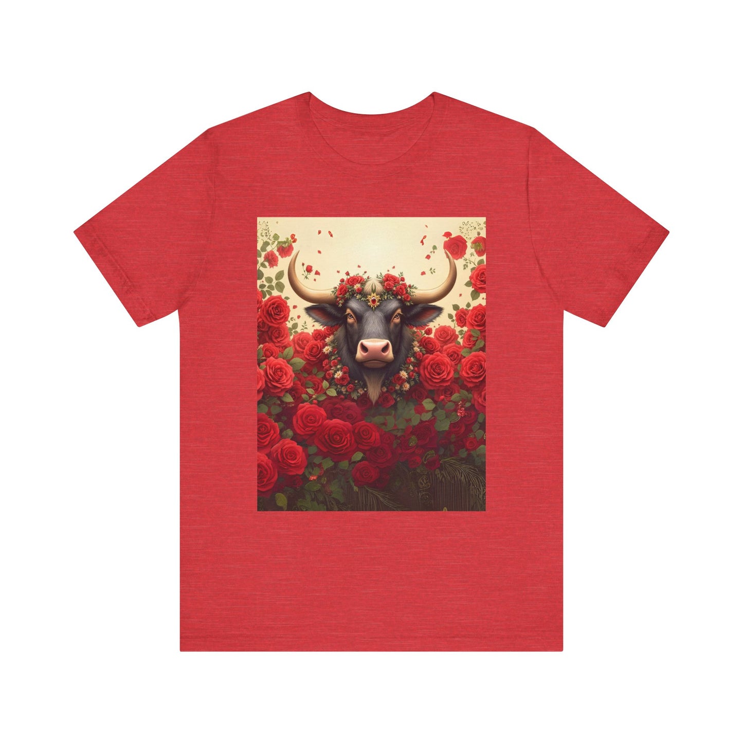 Red Rose Cow Tee