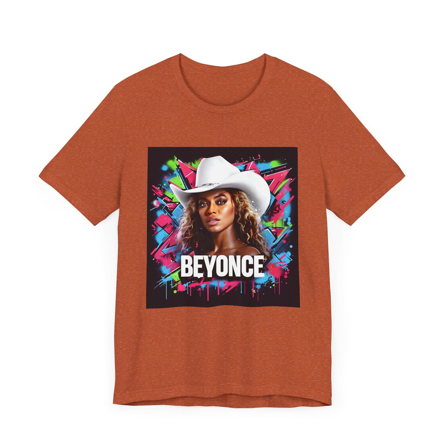 Beyonce W Cowboy Hat Graffiti Music Tee