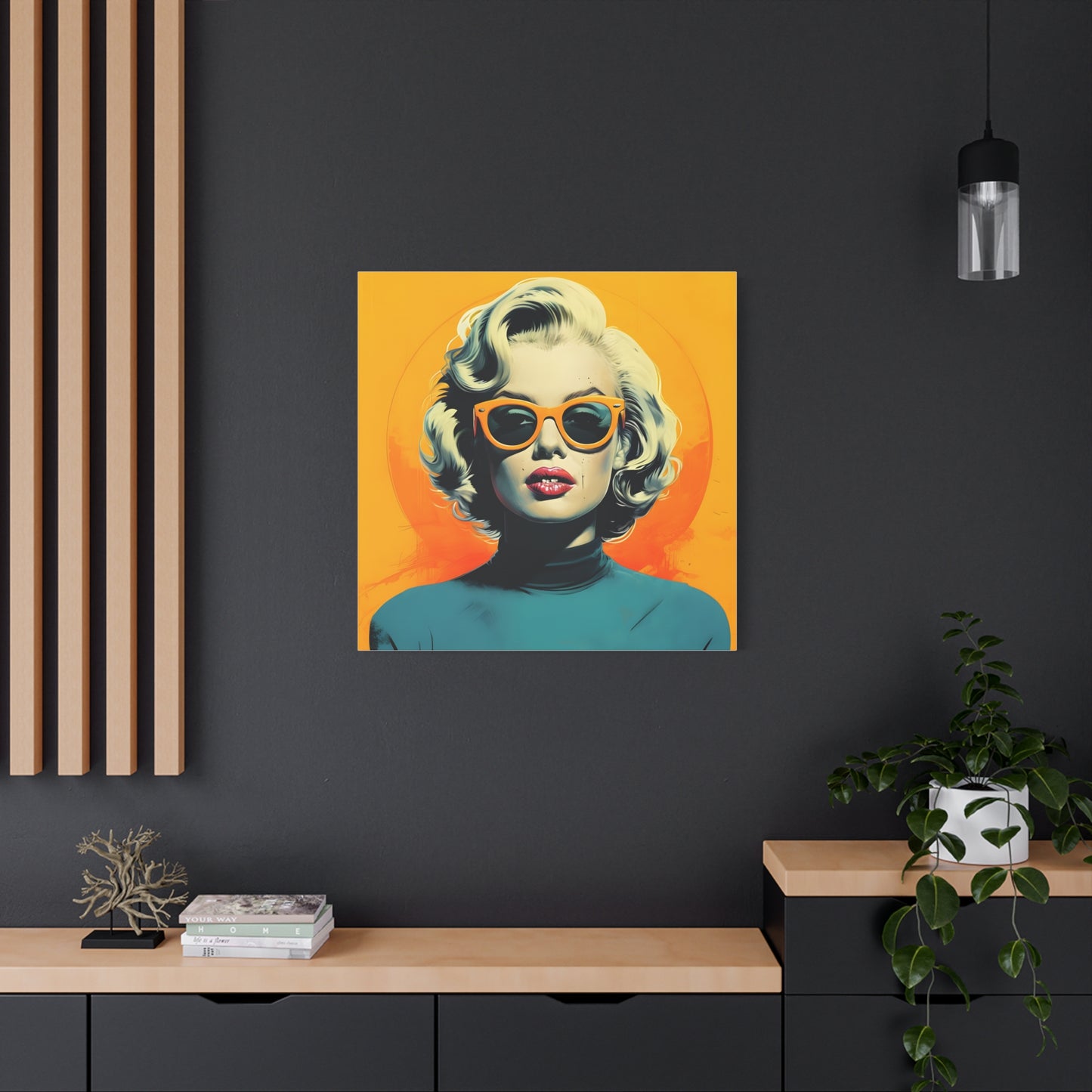 Canvas Print -Marilyn Monroe w Sunglasses Abstract Art 2