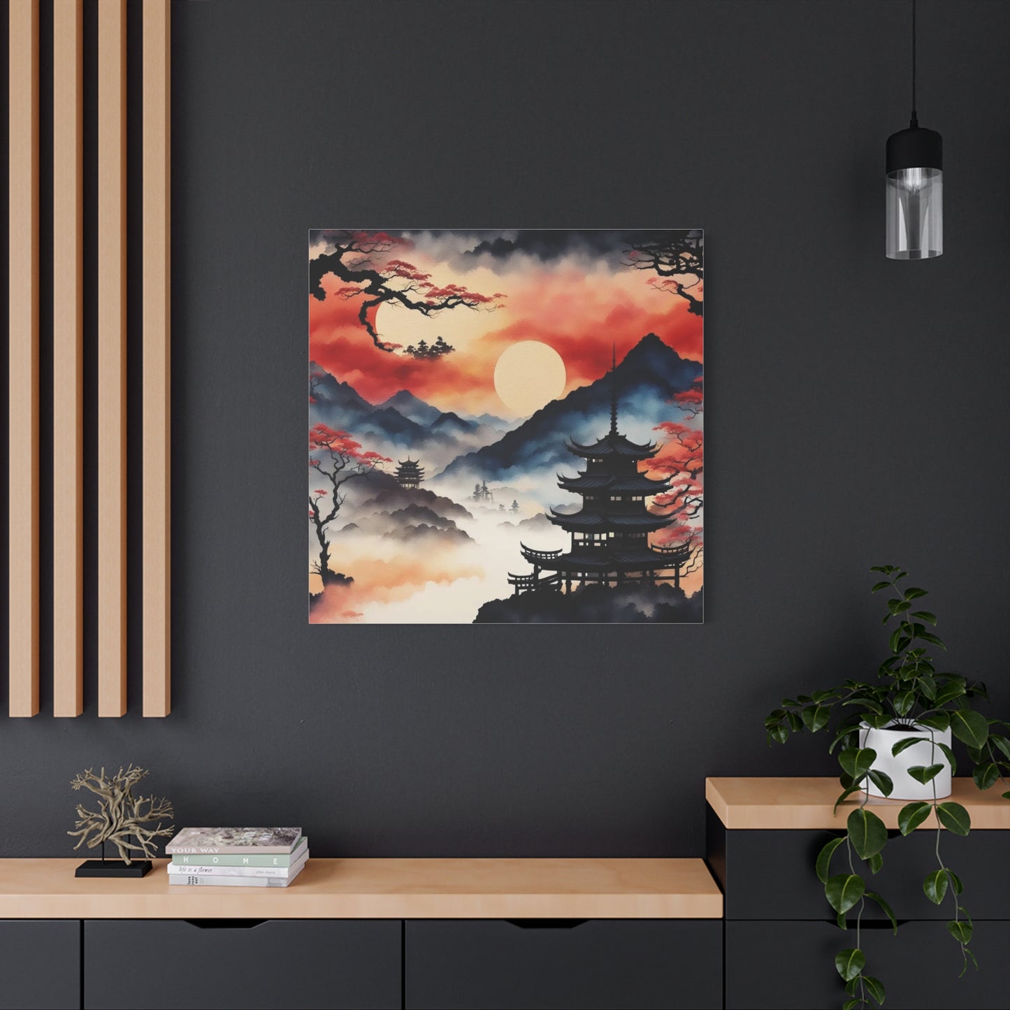 Fog on the Mountains Asian Abstract Art