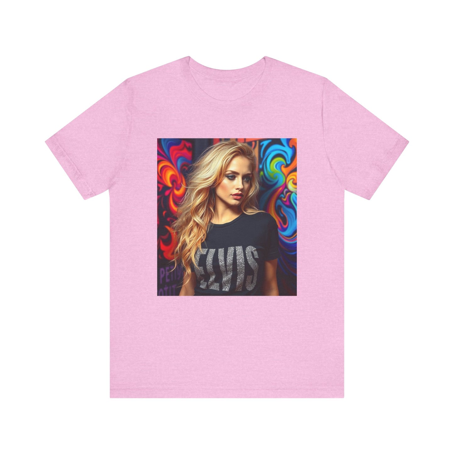 Pretty Blonde w Elvis Shirt Abstract T-shirt