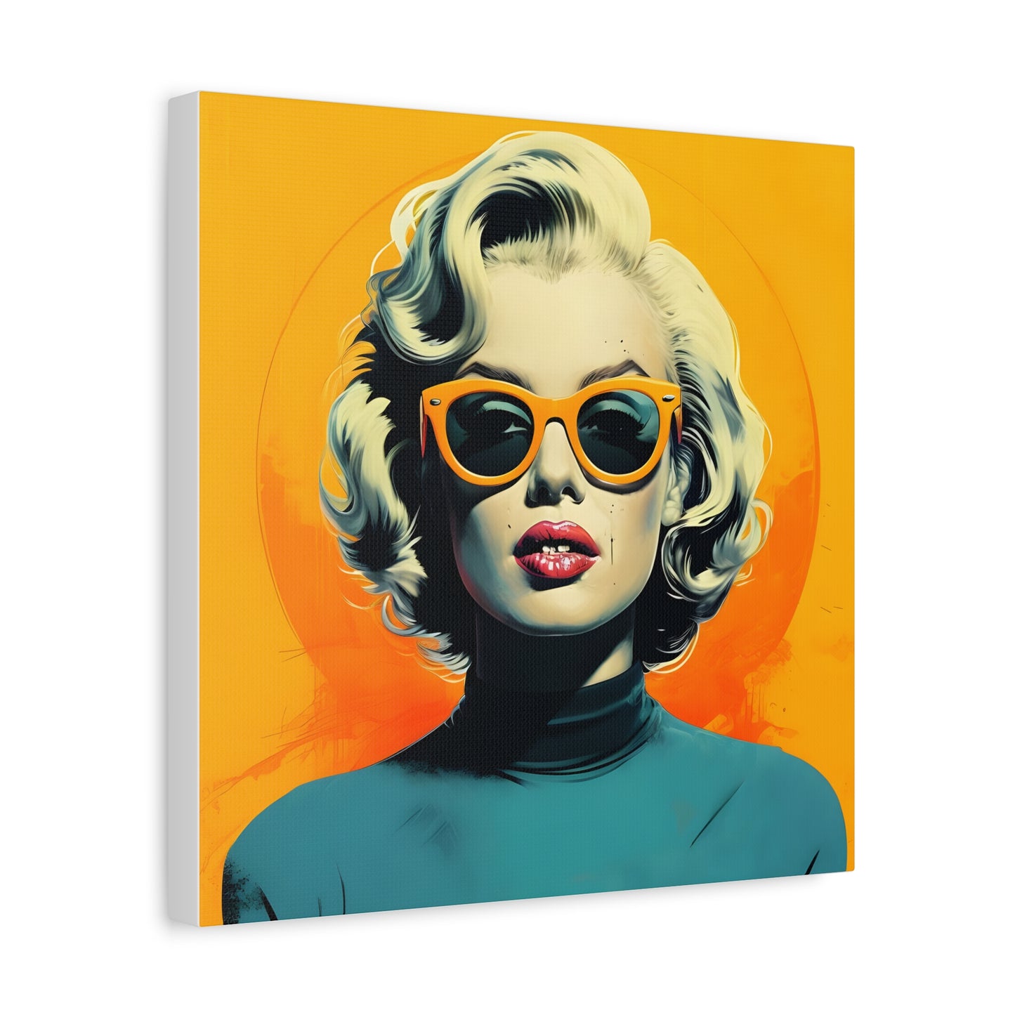 Canvas Print -Marilyn Monroe w Sunglasses Abstract Art 2