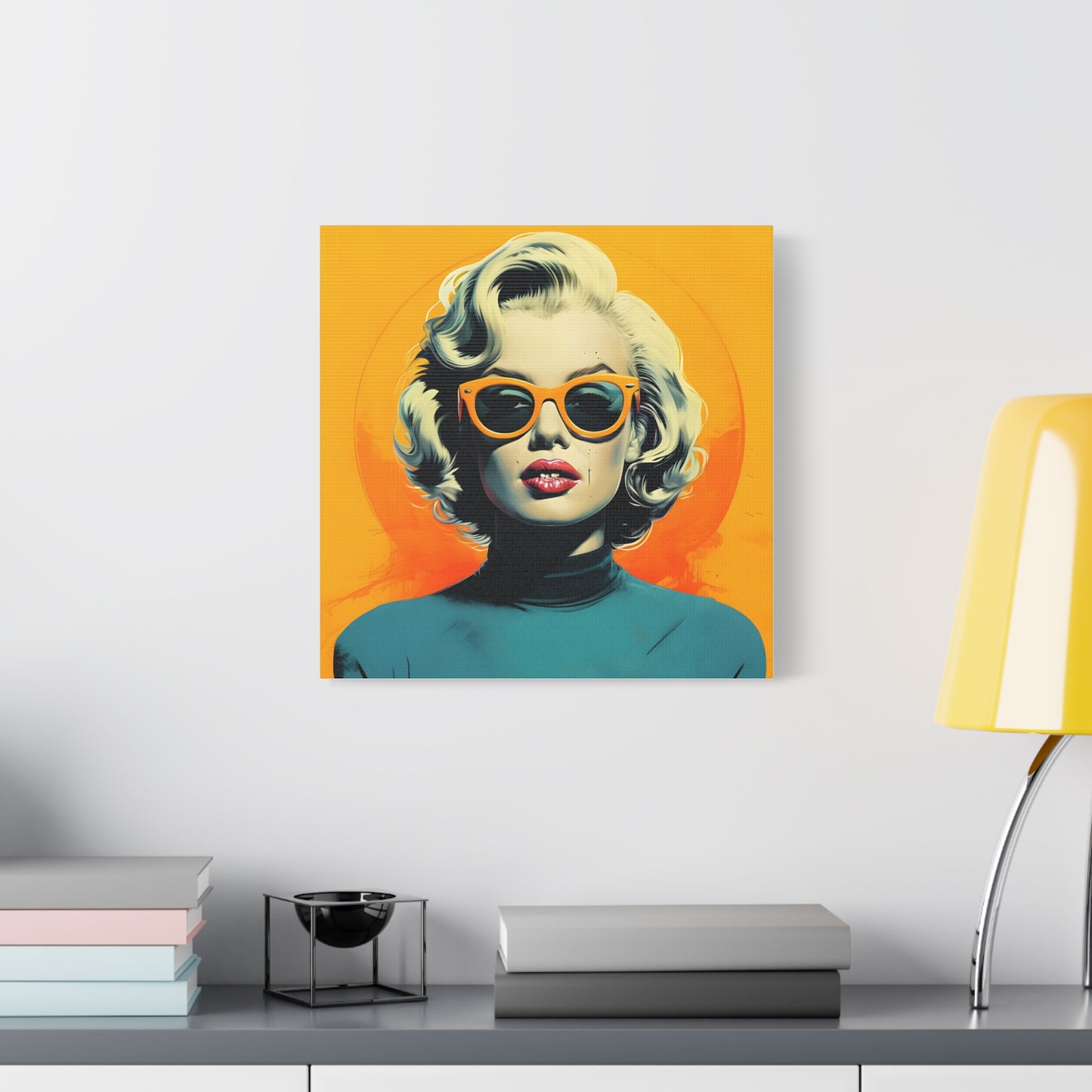 Canvas Print -Marilyn Monroe w Sunglasses Abstract Art 2