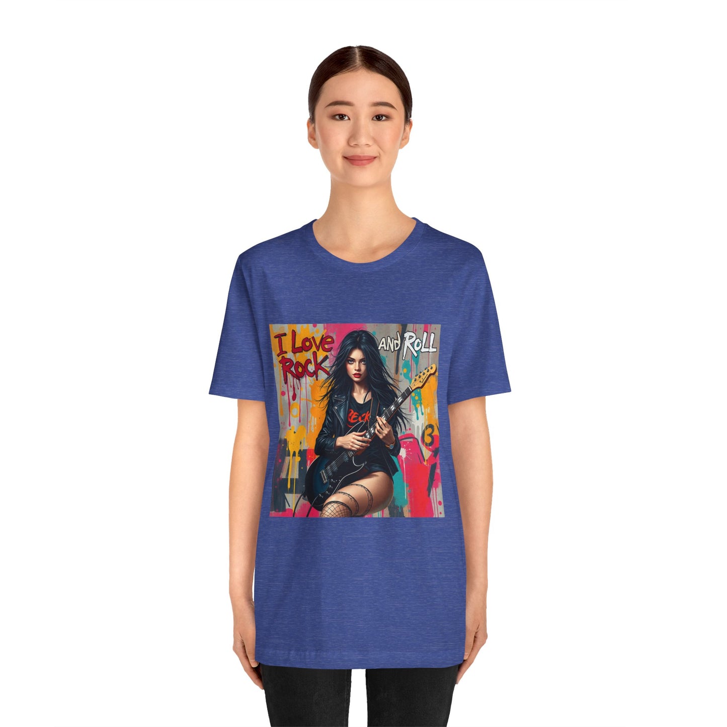 I Love Rock and Roll Abstract T-Shirt 1