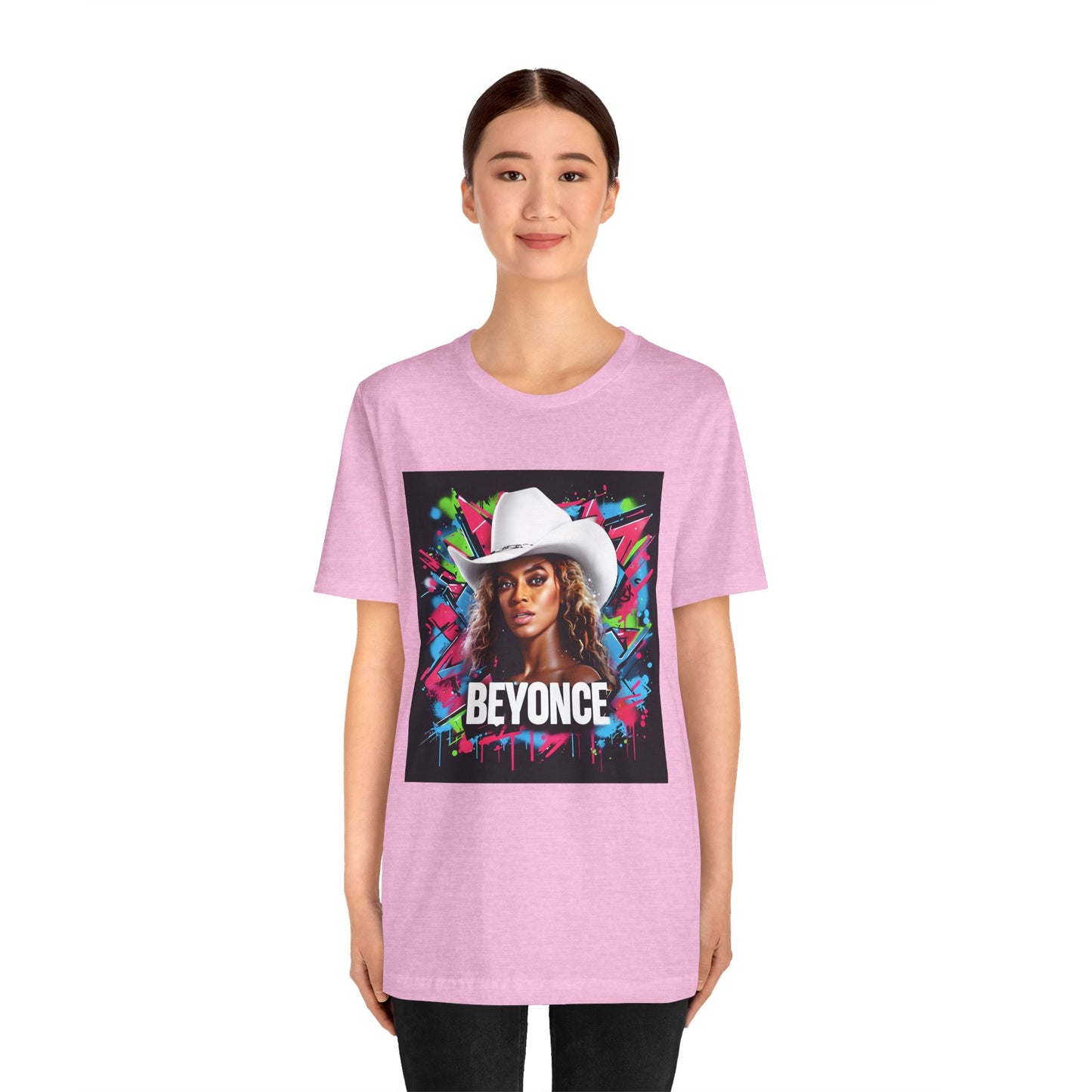 Beyonce W Cowboy Hat Graffiti Music Tee