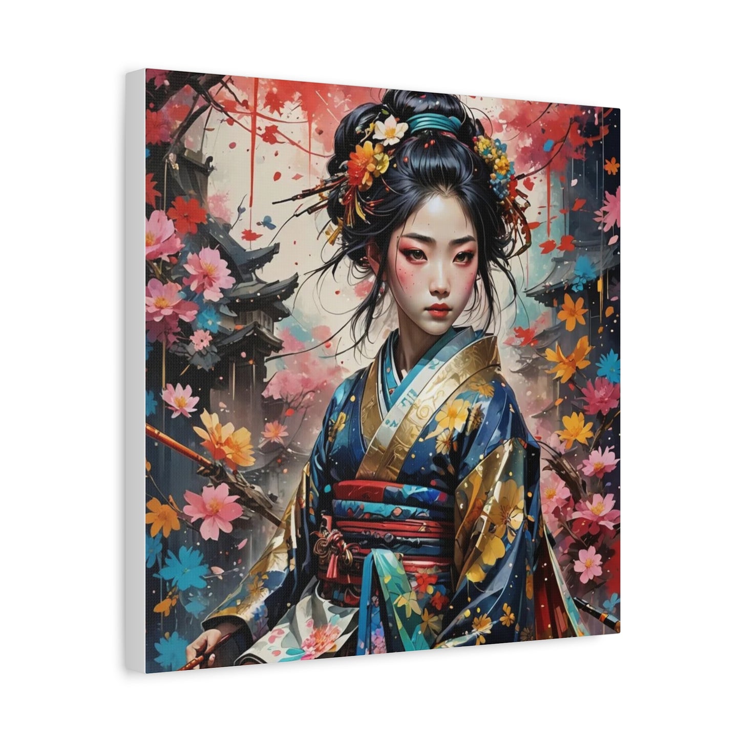 Beautiful Geisha Asian Abstract Art