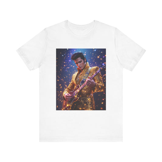 Elvis Gold Jumpsuit Abstract T-Shirt 1