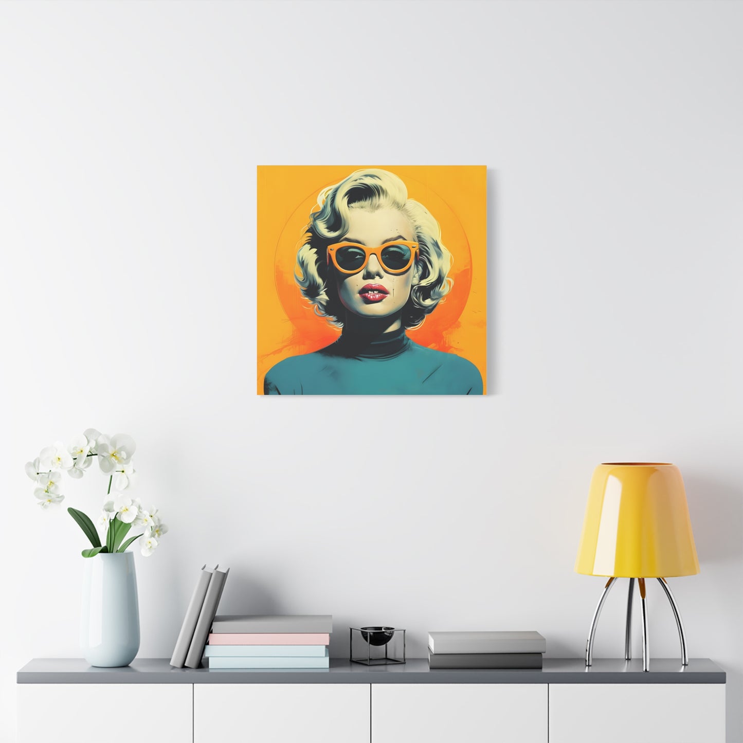 Canvas Print -Marilyn Monroe w Sunglasses Abstract Art 2