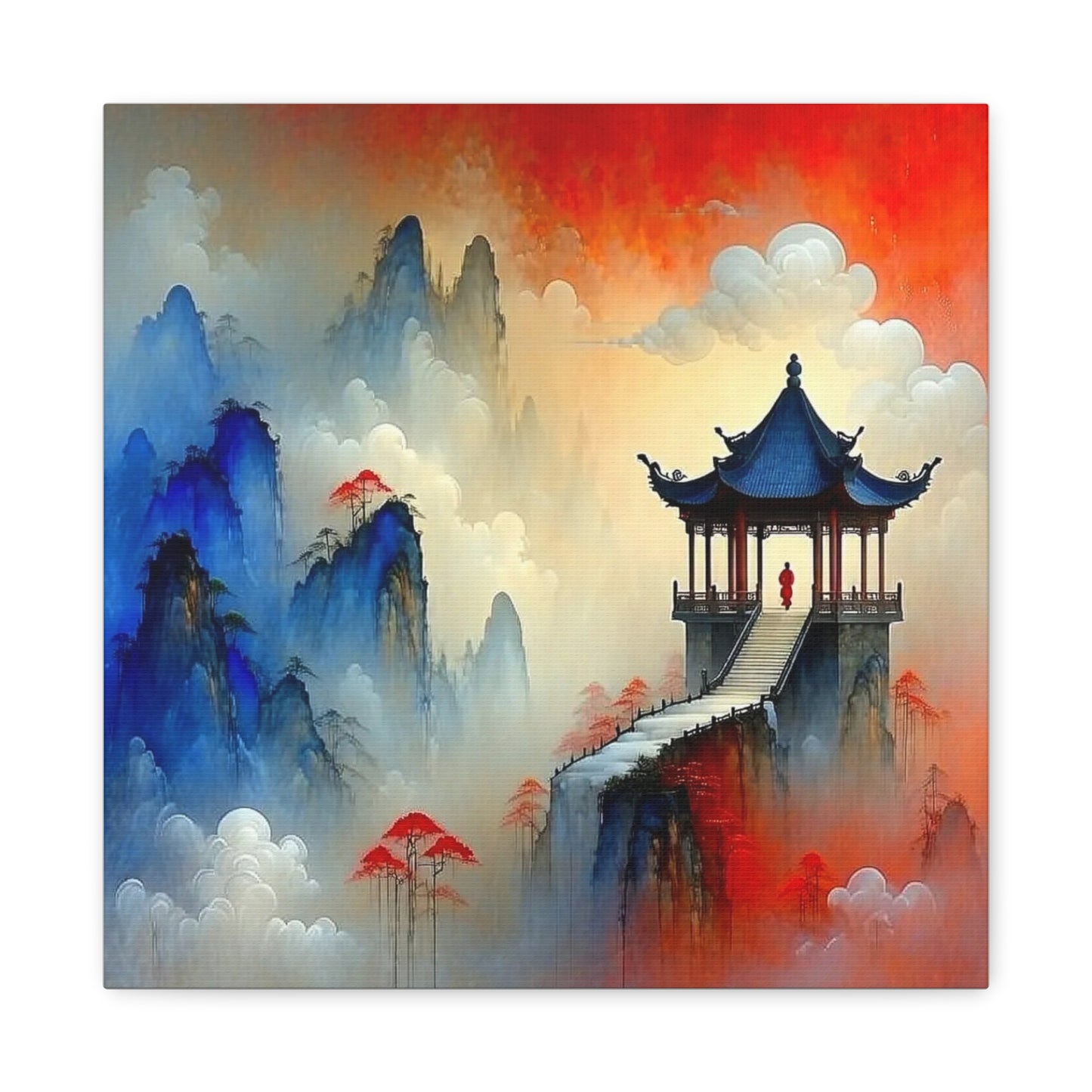 The Temple Asian Abstract Art