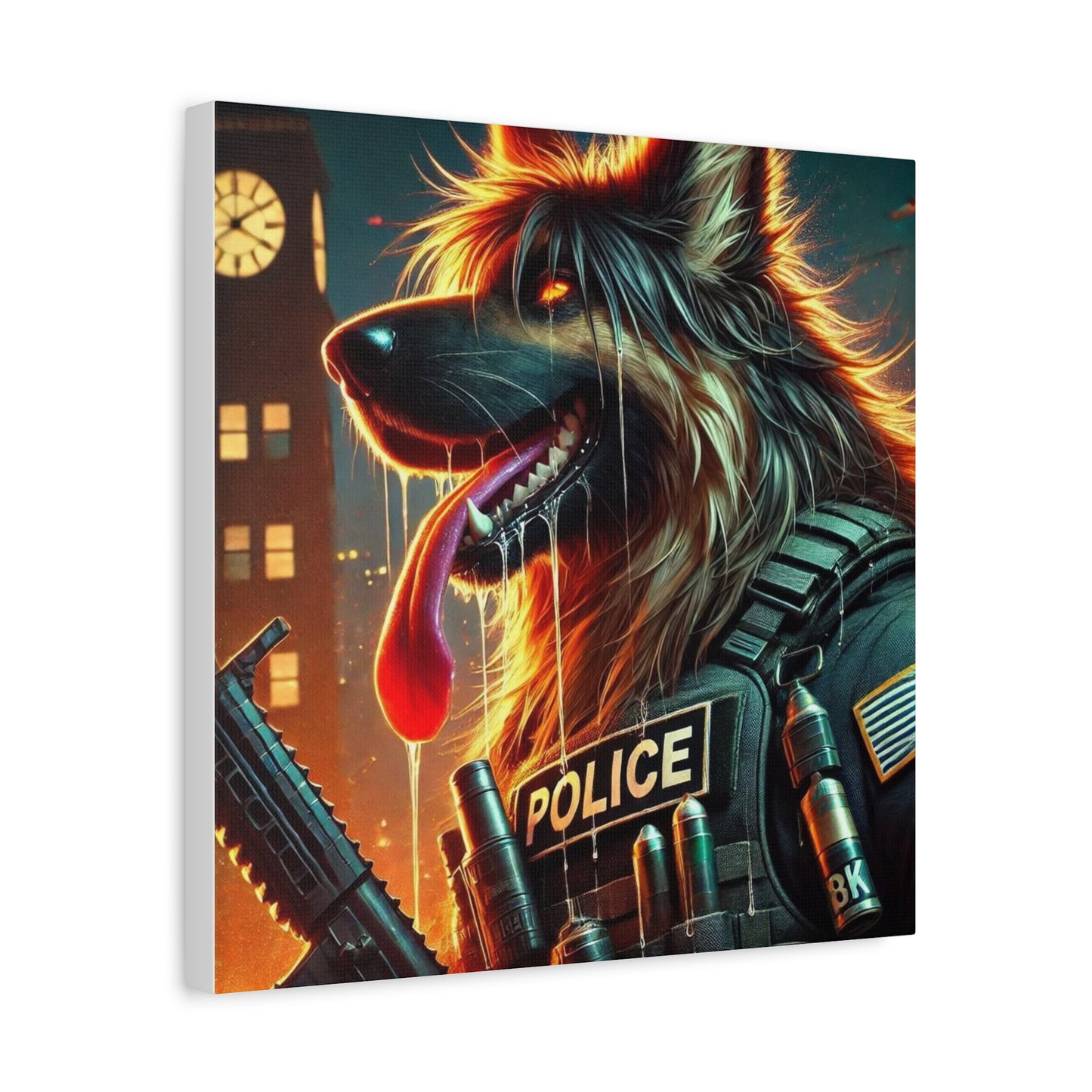 Canvas Print -Police Dog Wall Art