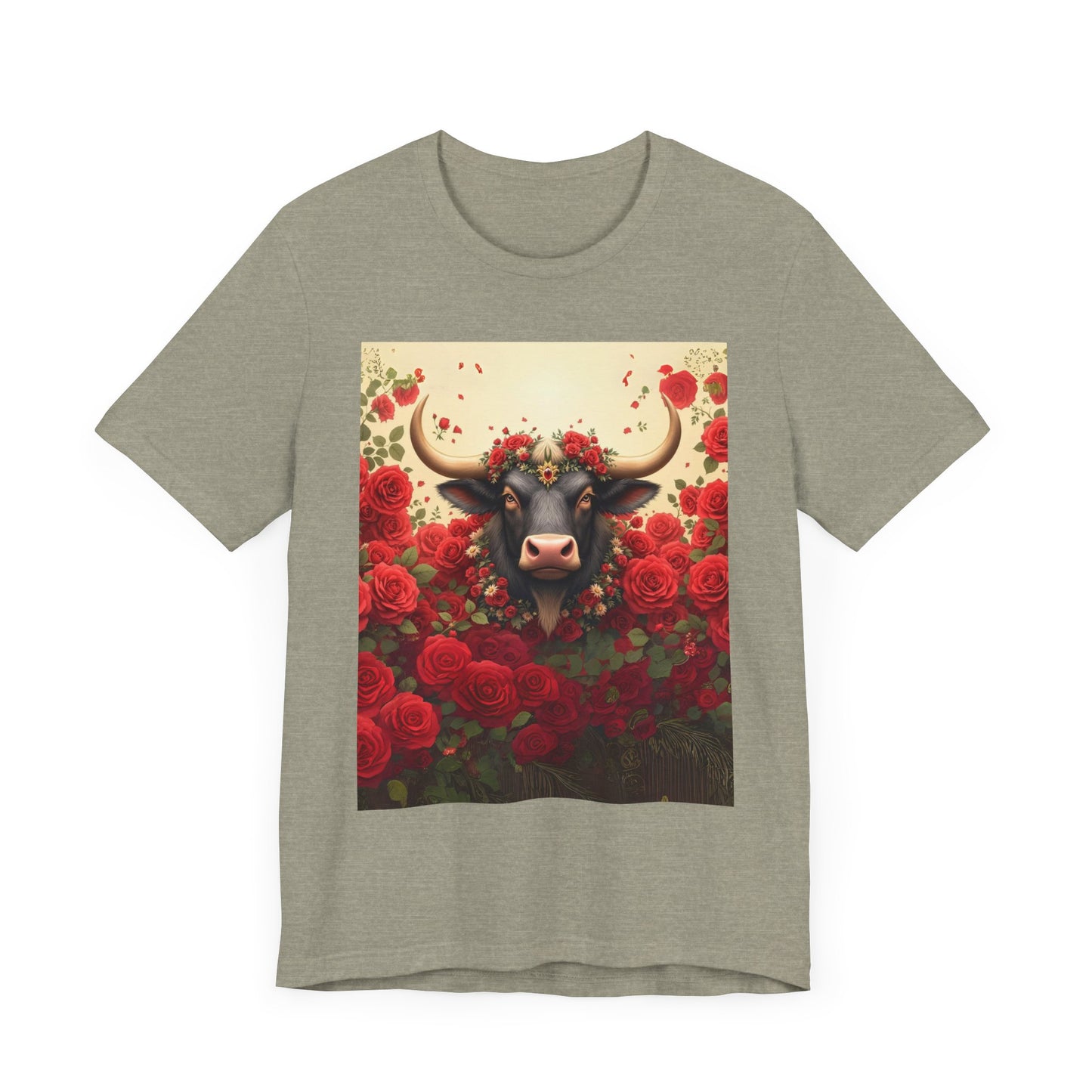 Red Rose Cow Tee