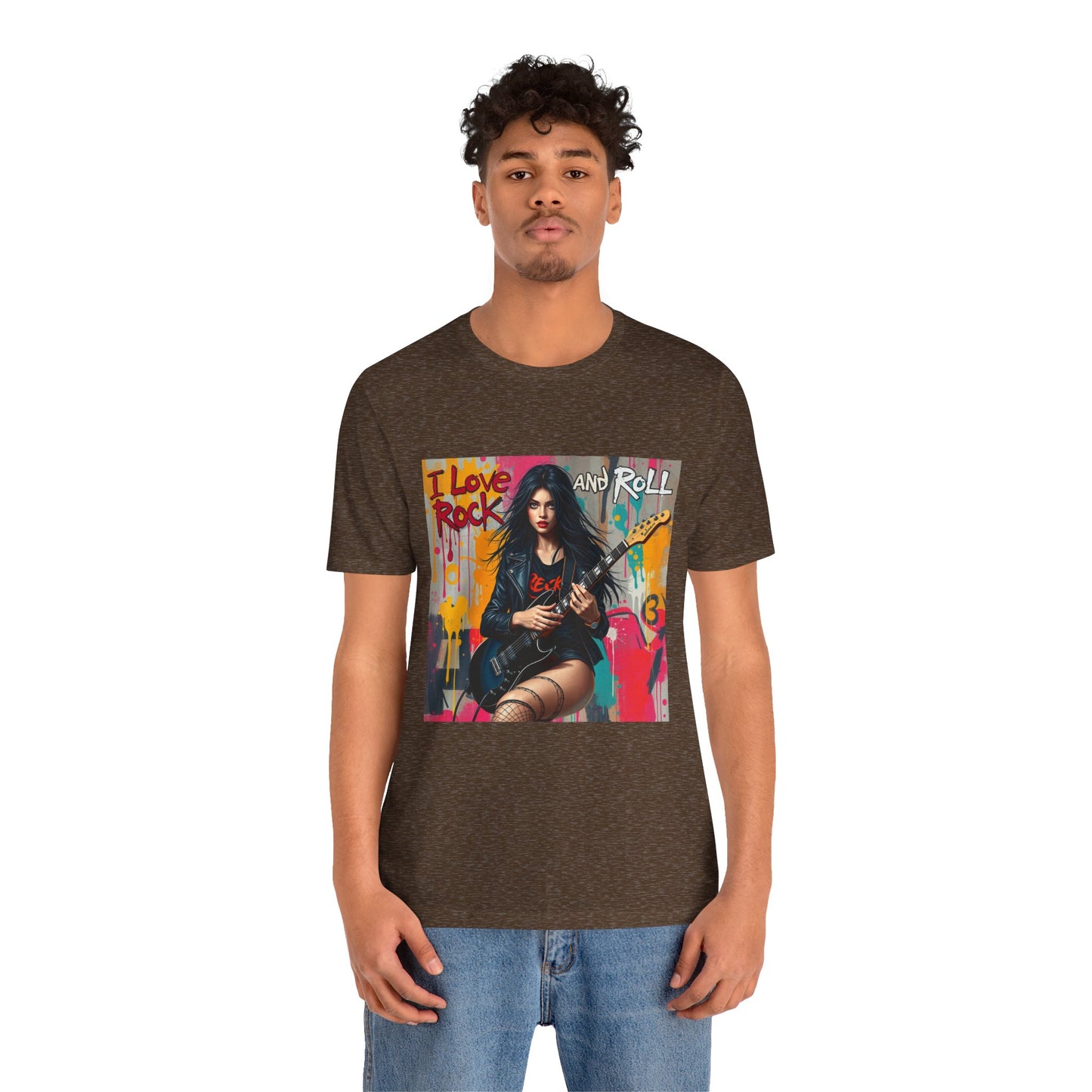 I Love Rock and Roll Abstract T-Shirt 1