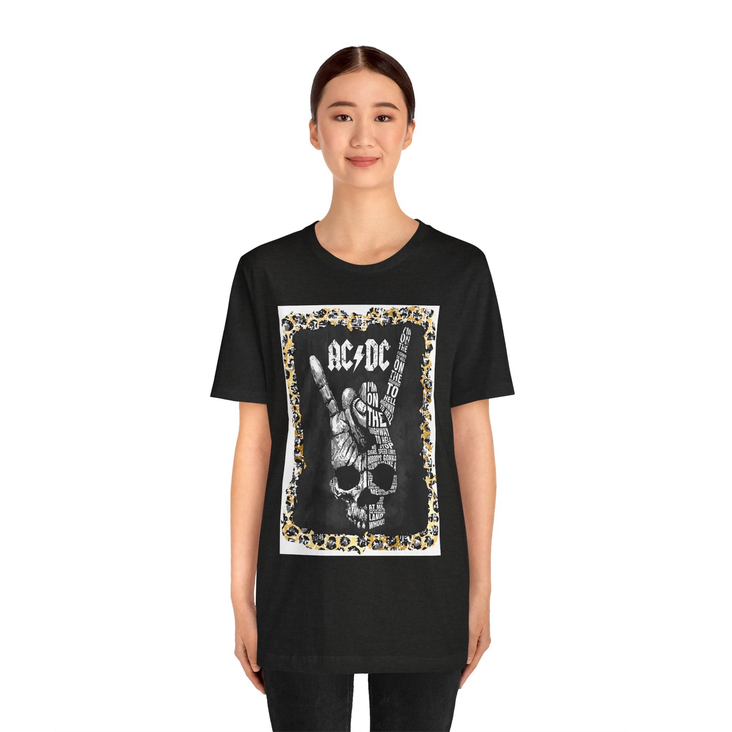 AC/DC Leopard Trim T-Shirt