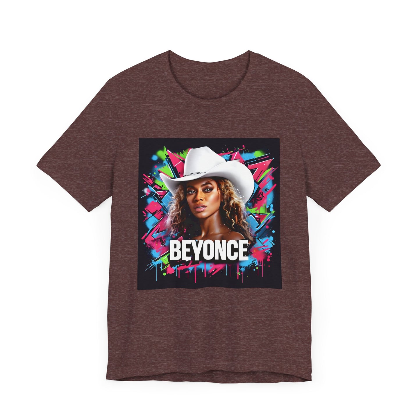 Beyonce W Cowboy Hat Graffiti Music Tee