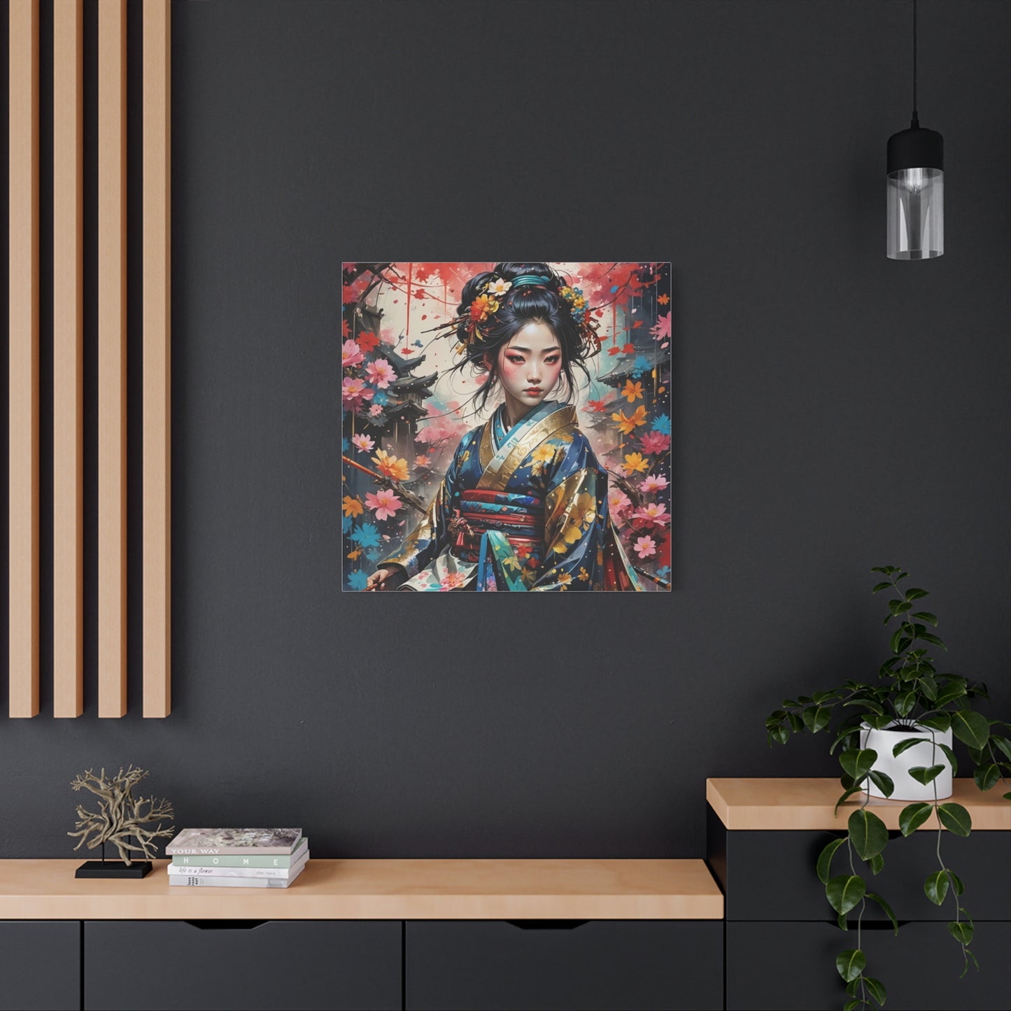 Beautiful Geisha Asian Abstract Art