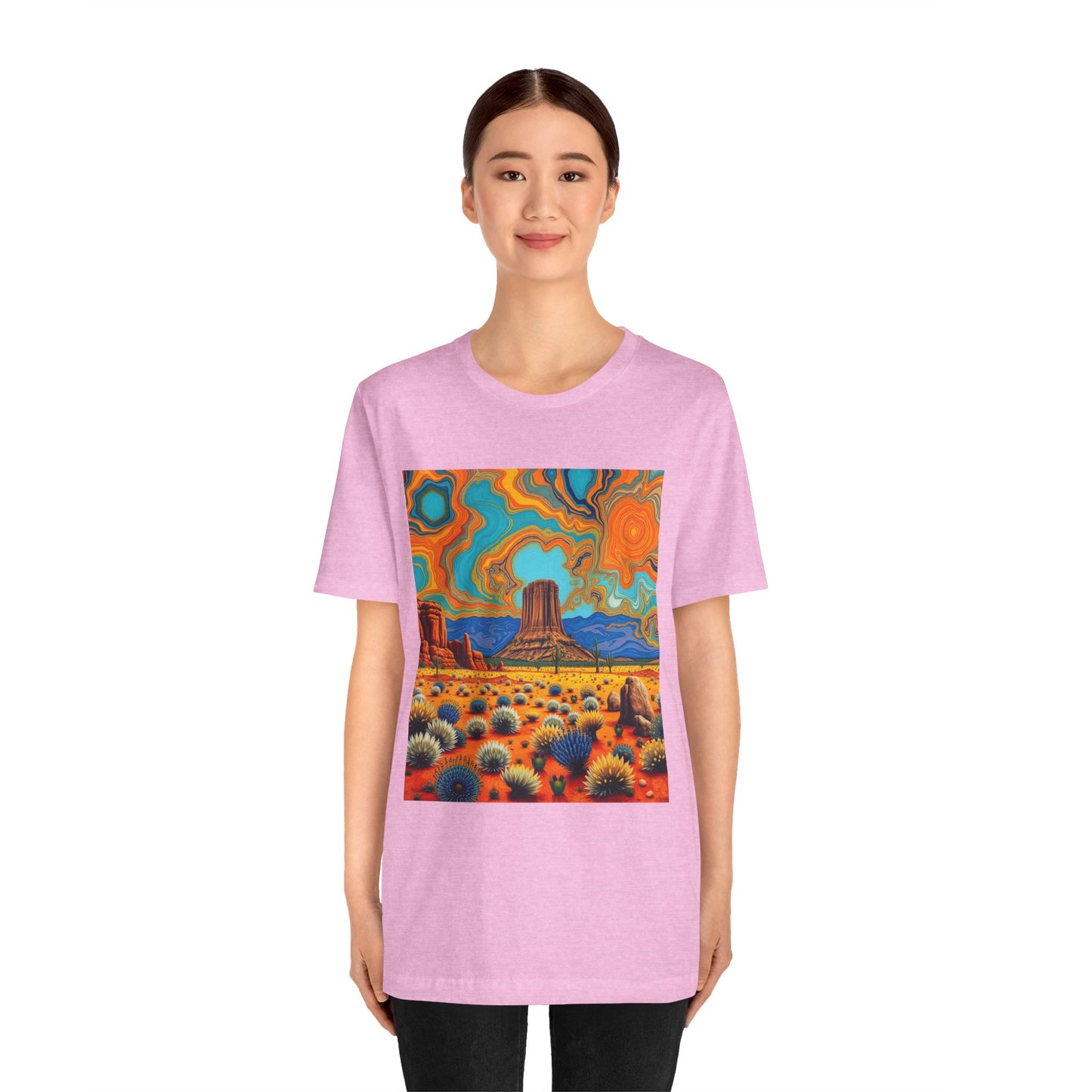 Southwest abstract Devils Tower Tee Shirt