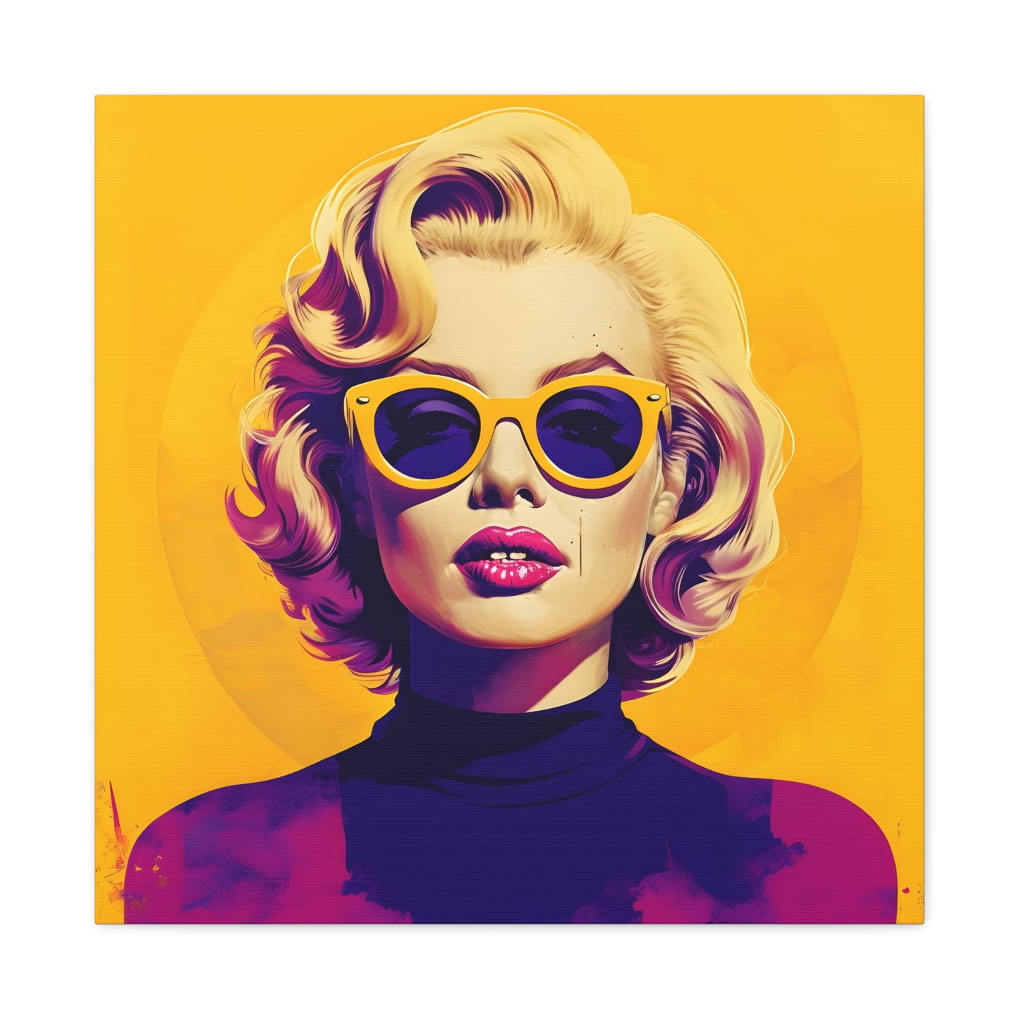 Canvas Print -Marilyn Monroe w Sunglasses Abstract Art 1