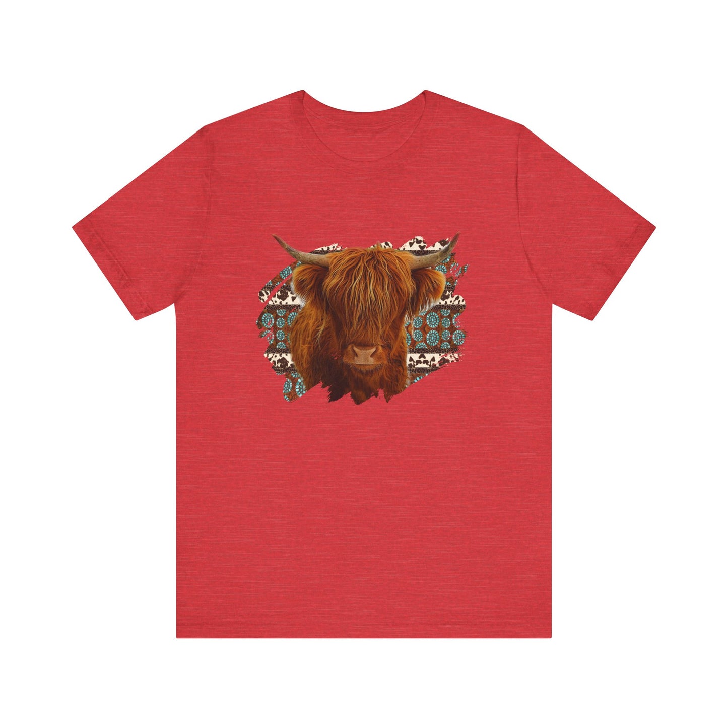 Furry Cow with Turquoise T-Shirt