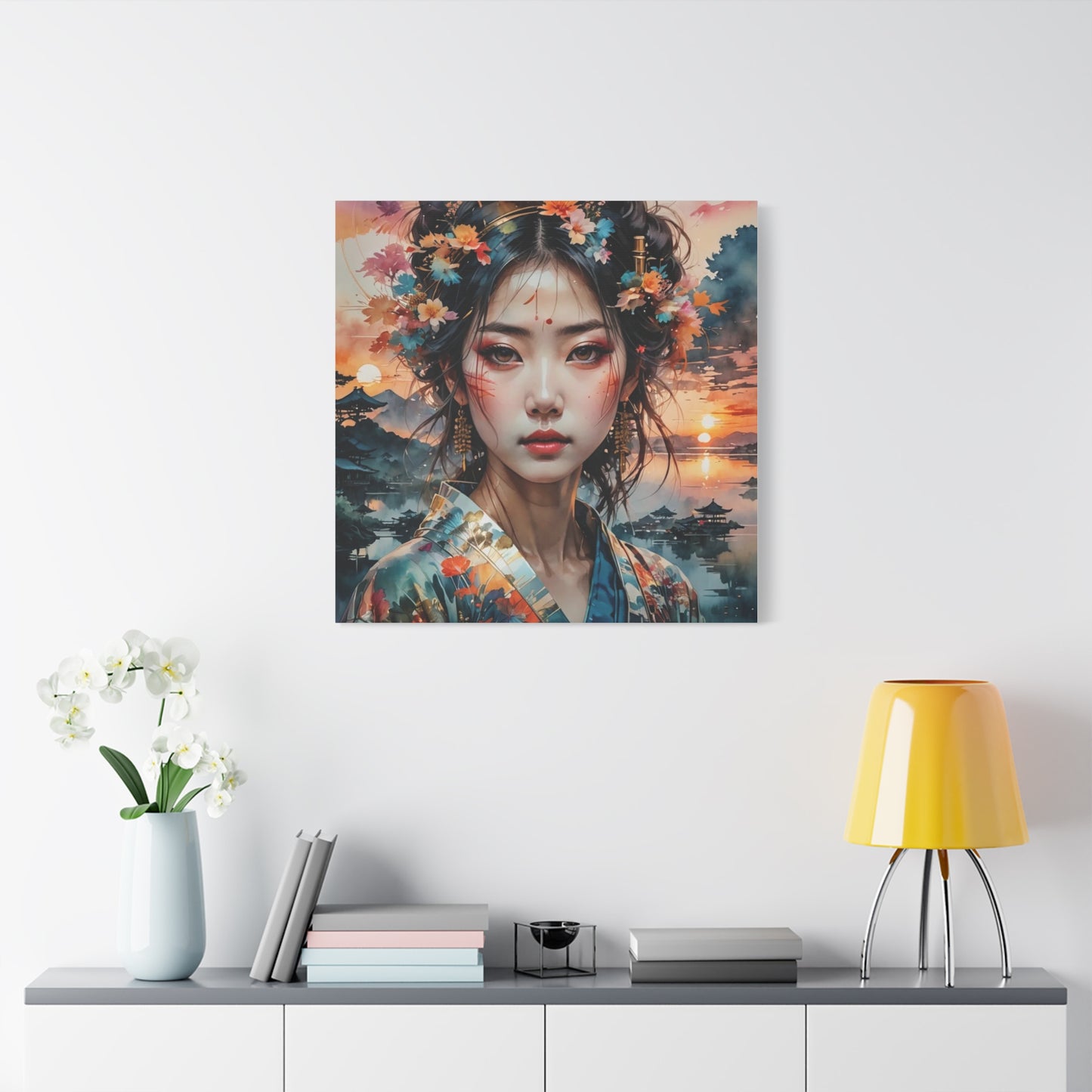 Beautiful Woman Asian Abstract Art