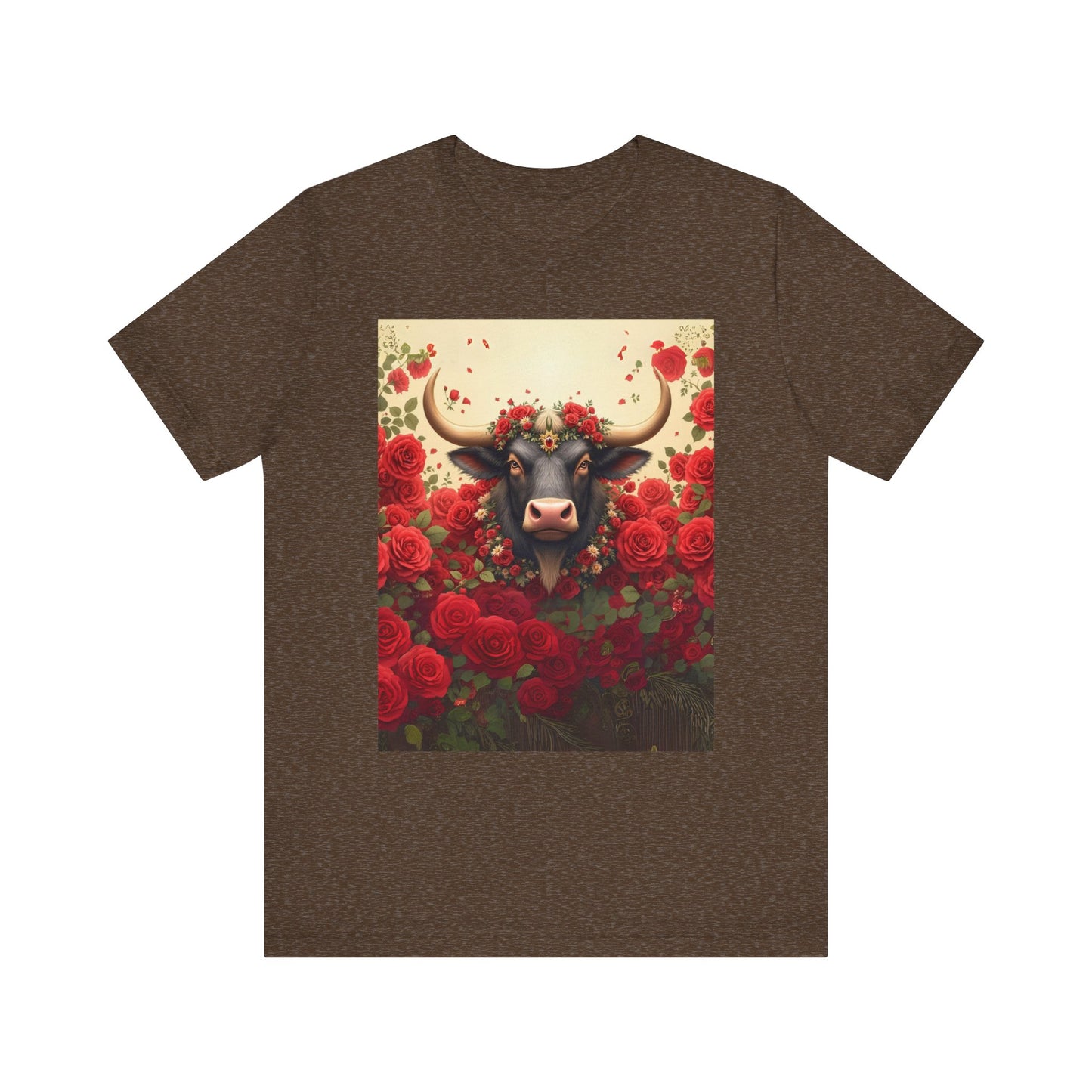 Red Rose Cow Tee