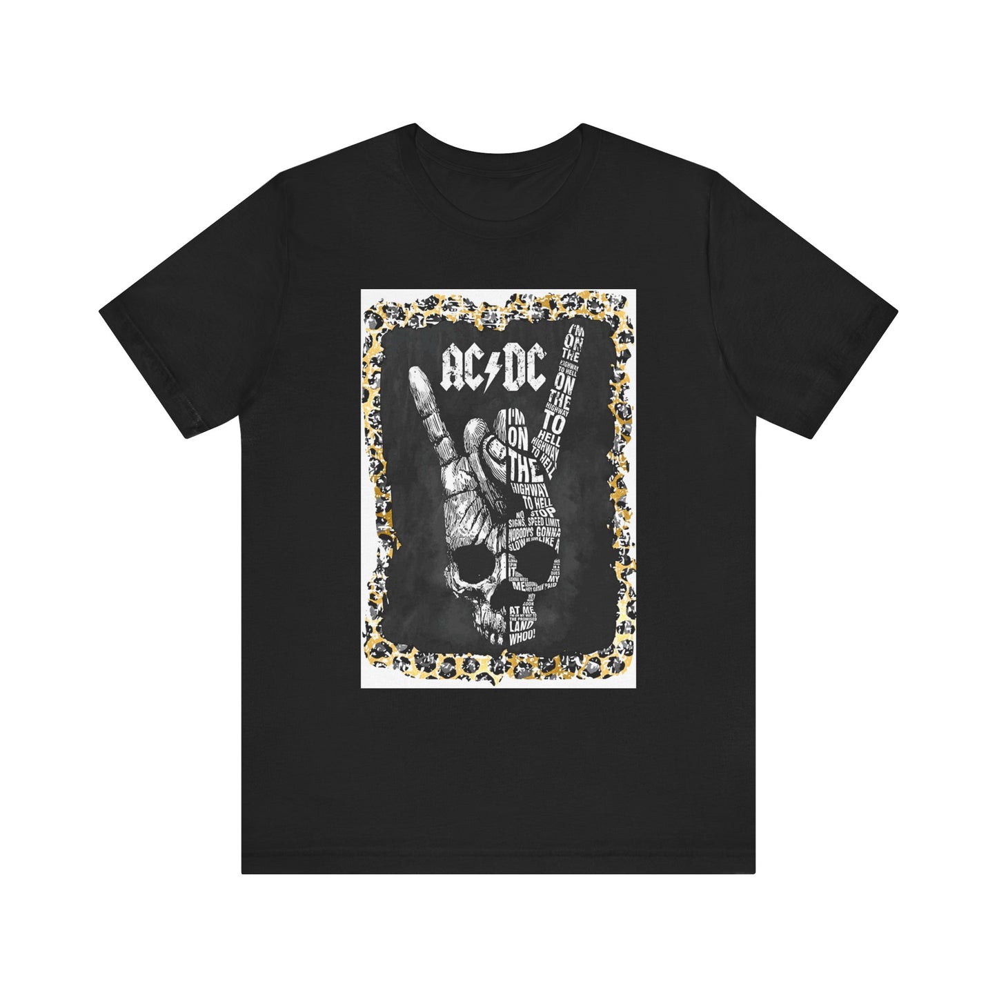 AC/DC Leopard Trim T-Shirt