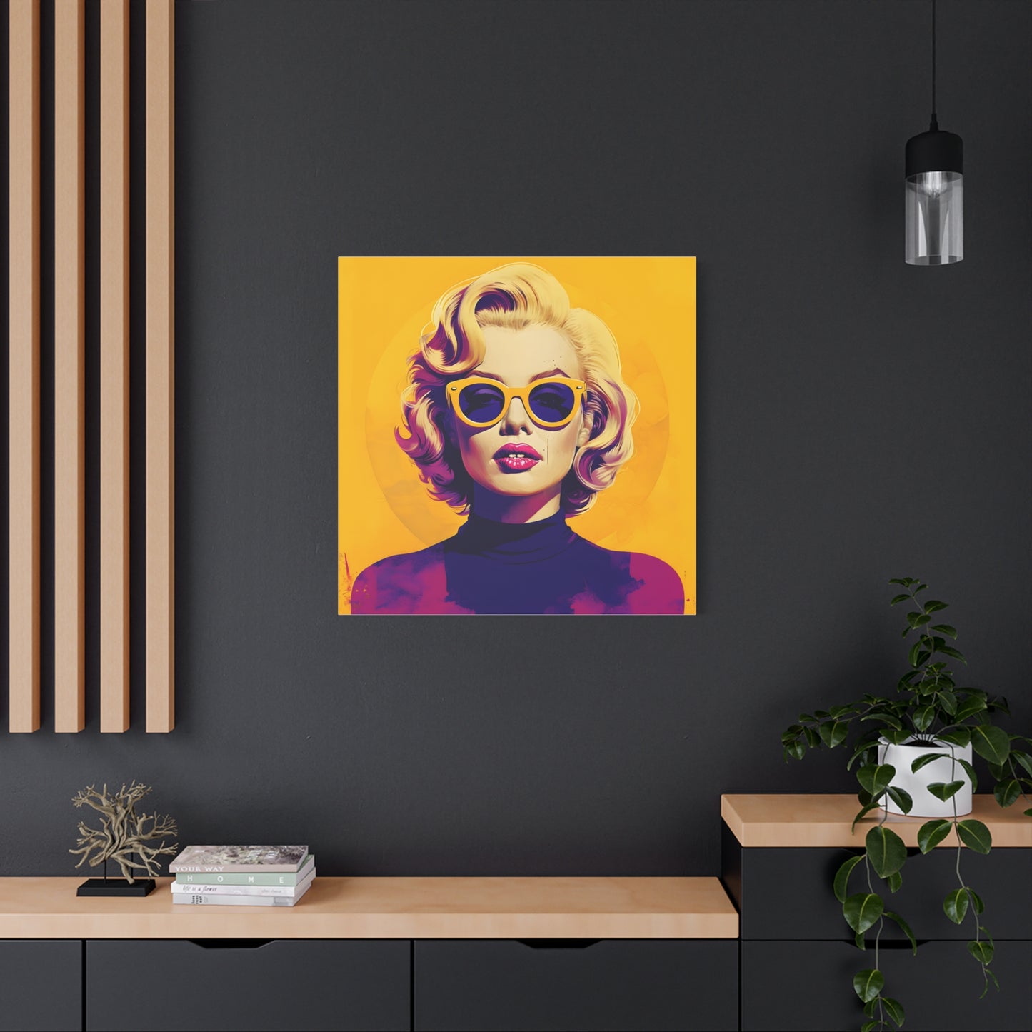 Canvas Print -Marilyn Monroe w Sunglasses Abstract Art 1