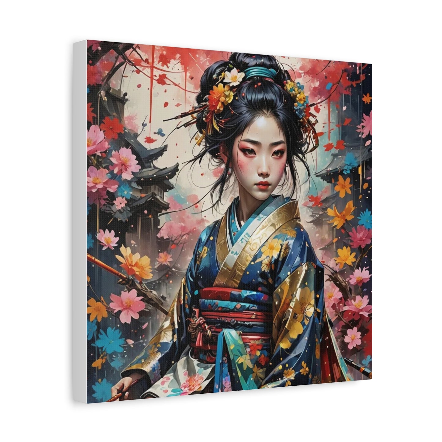 Beautiful Geisha Asian Abstract Art