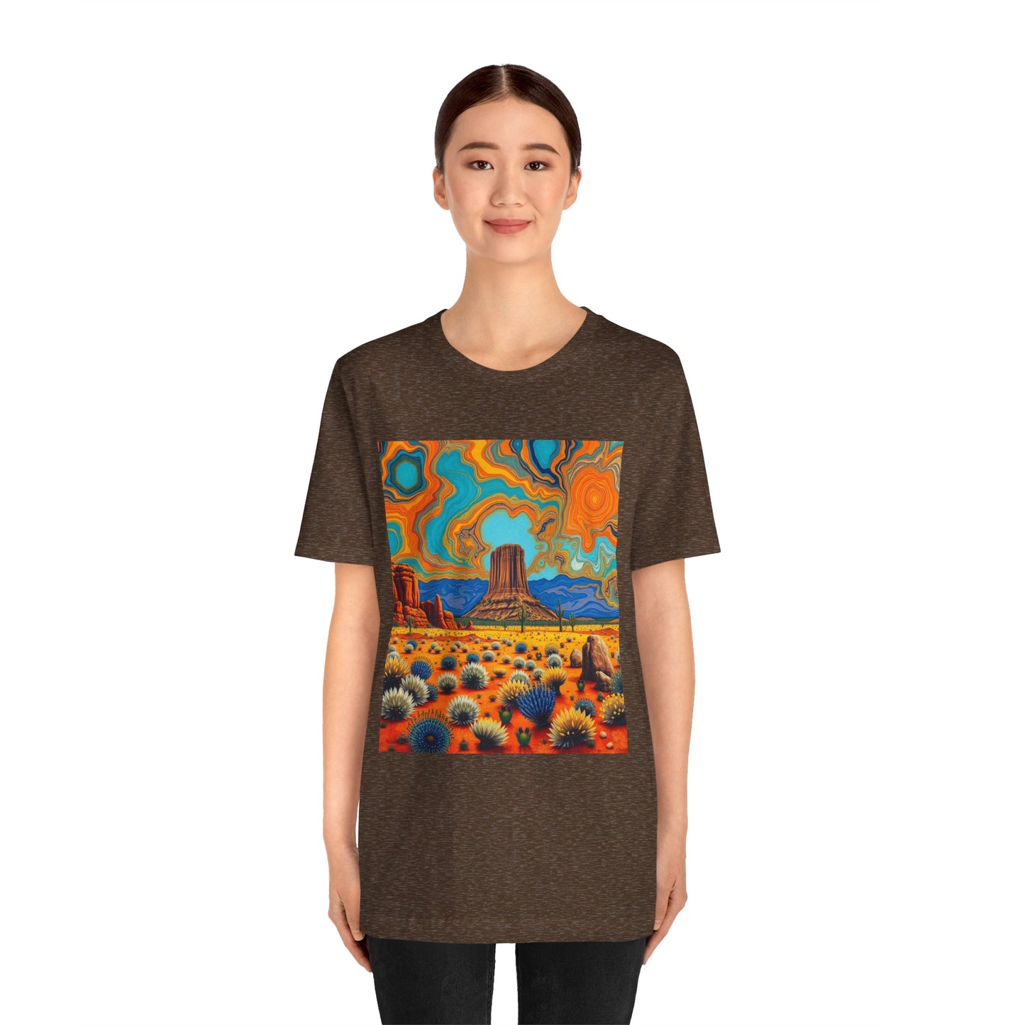 Southwest abstract Devils Tower Tee Shirt