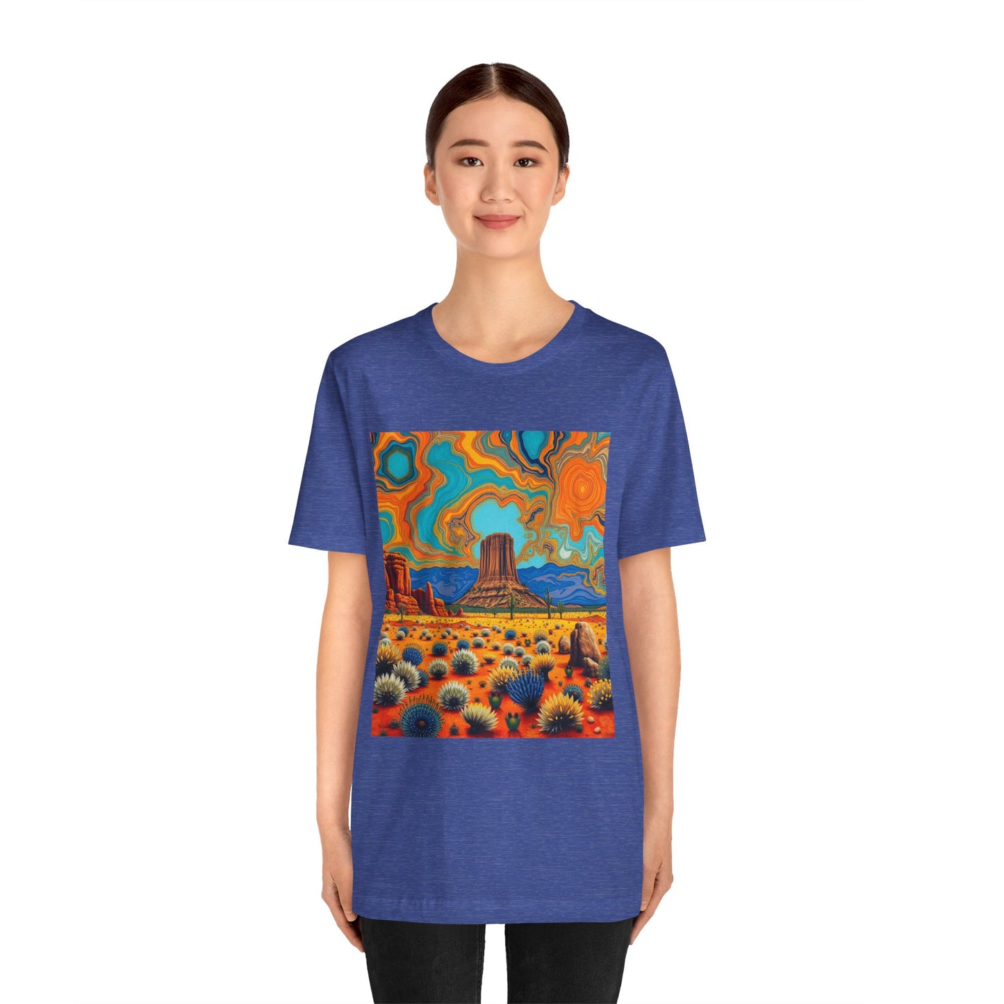 Southwest abstract Devils Tower Tee Shirt