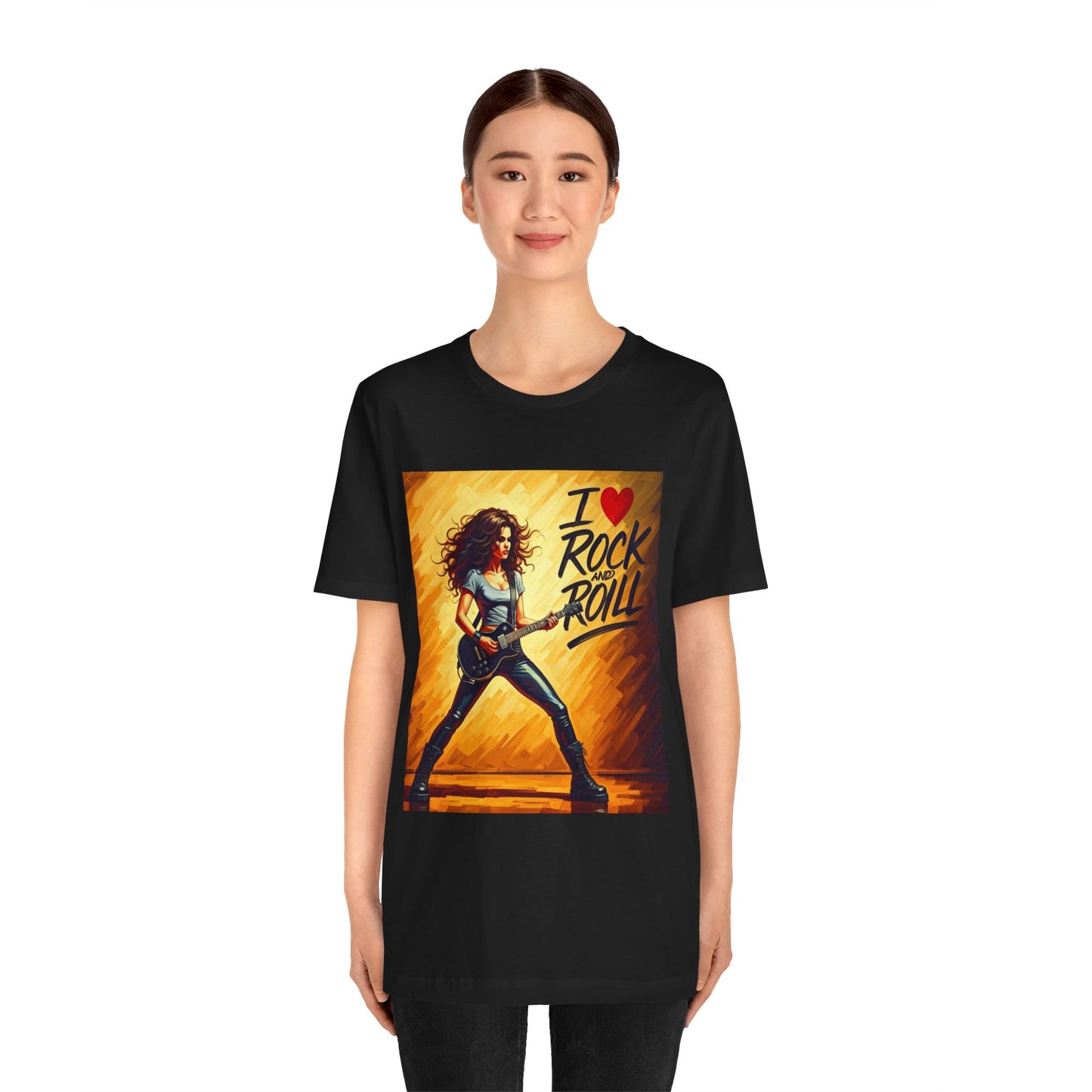 I Love Rock and Roll  Abstract T-Shirt