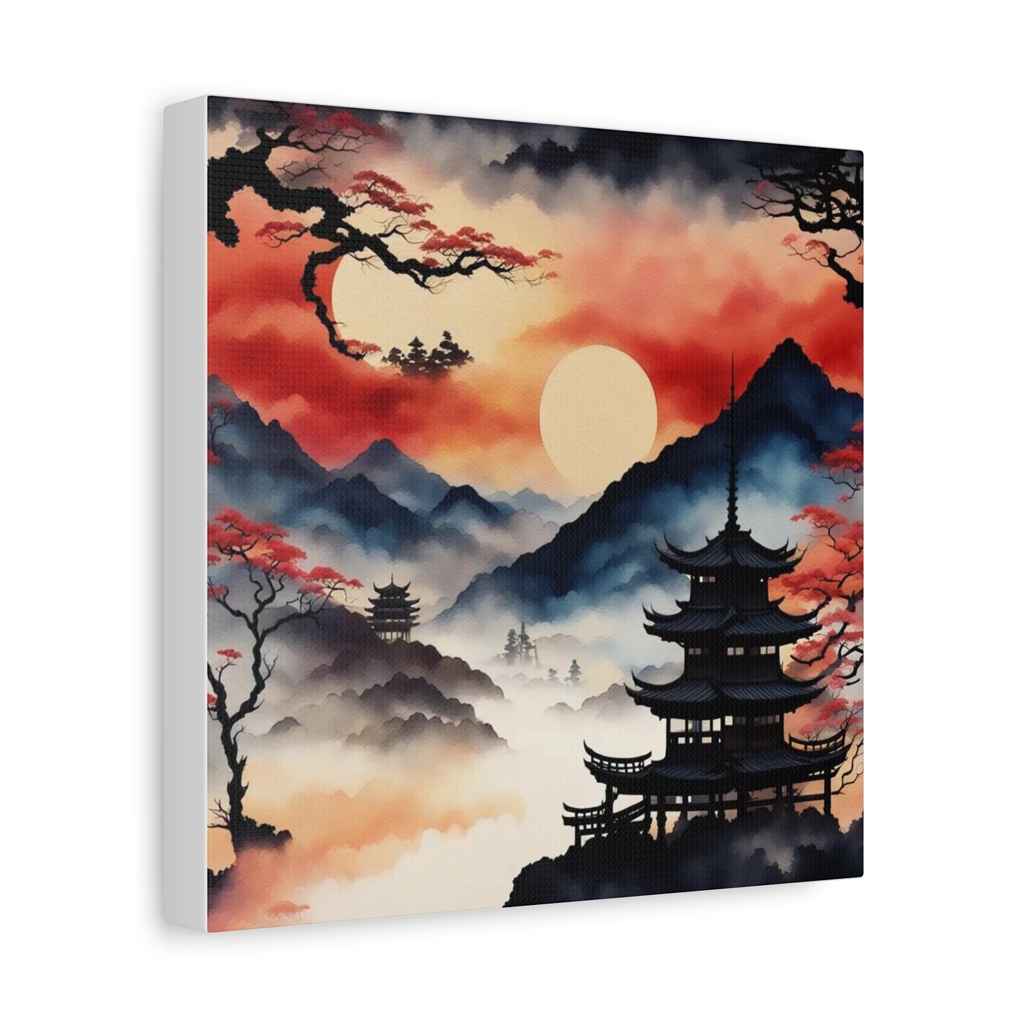 Fog on the Mountains Asian Abstract Art