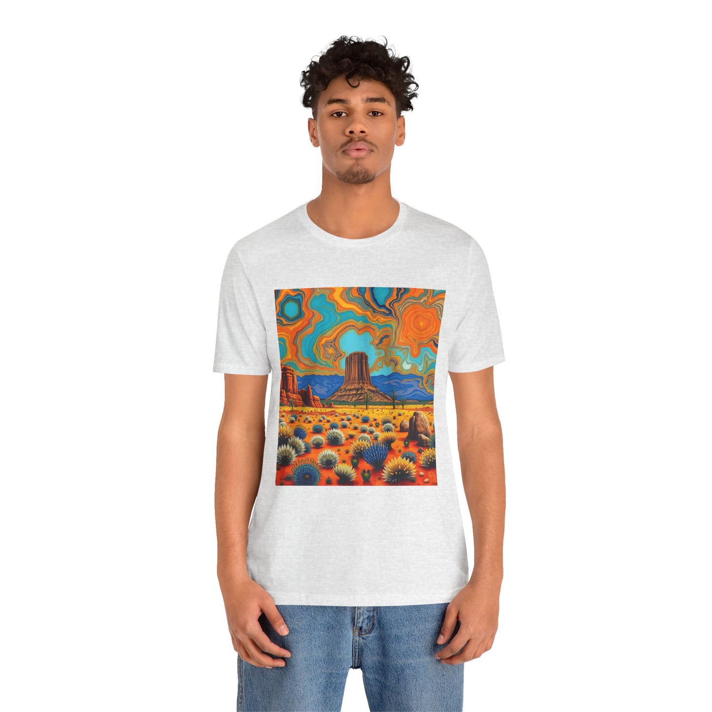 Southwest abstract Devils Tower Tee Shirt